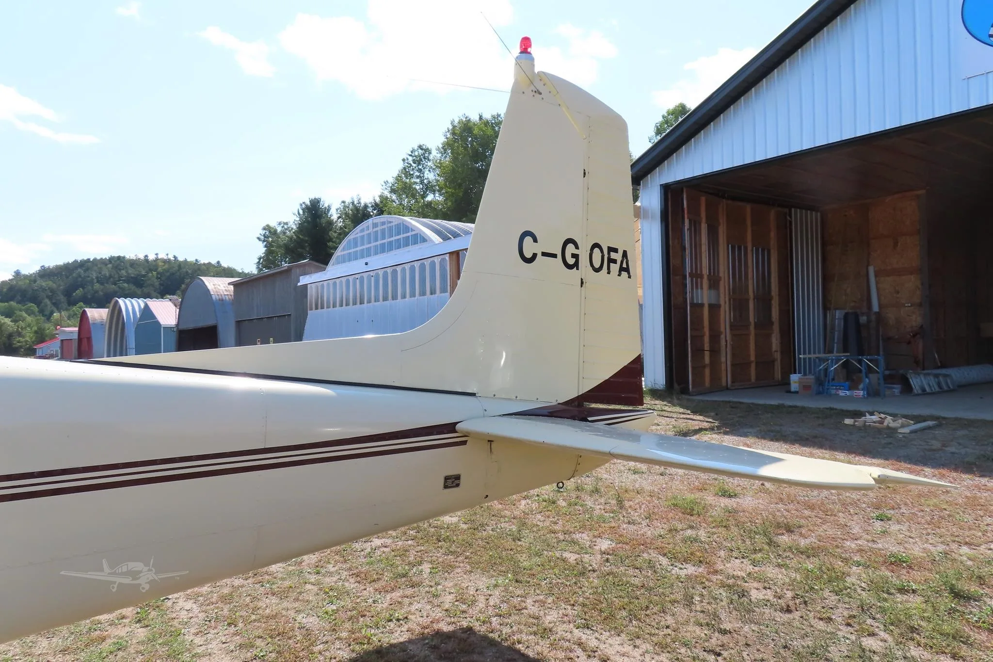 Exterior view of a 1957 CESSNA 182 SKYLANE, C-GOFA.
