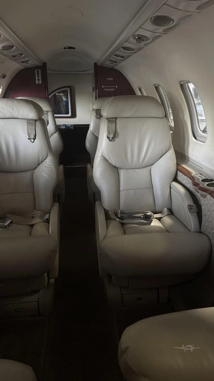 Cabin interior of a 1999 LEARJET 45.