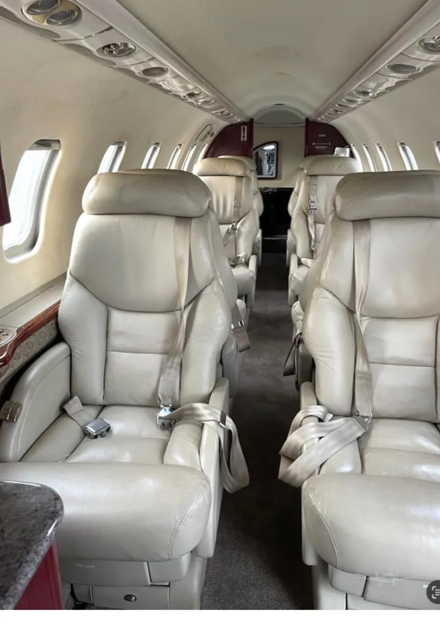 Cabin interior of a 1999 LEARJET 45.