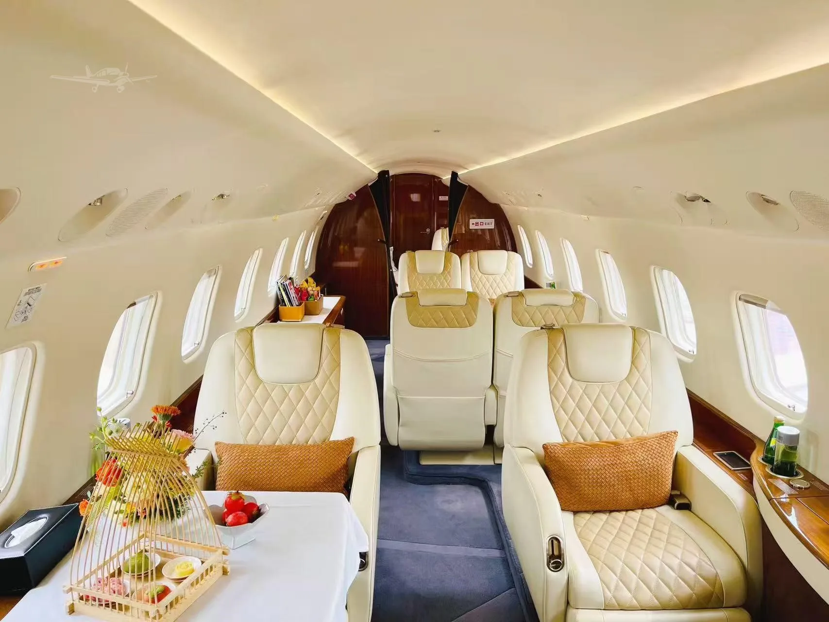 Cabin interior of a 2012 EMBRAER LEGACY 650.