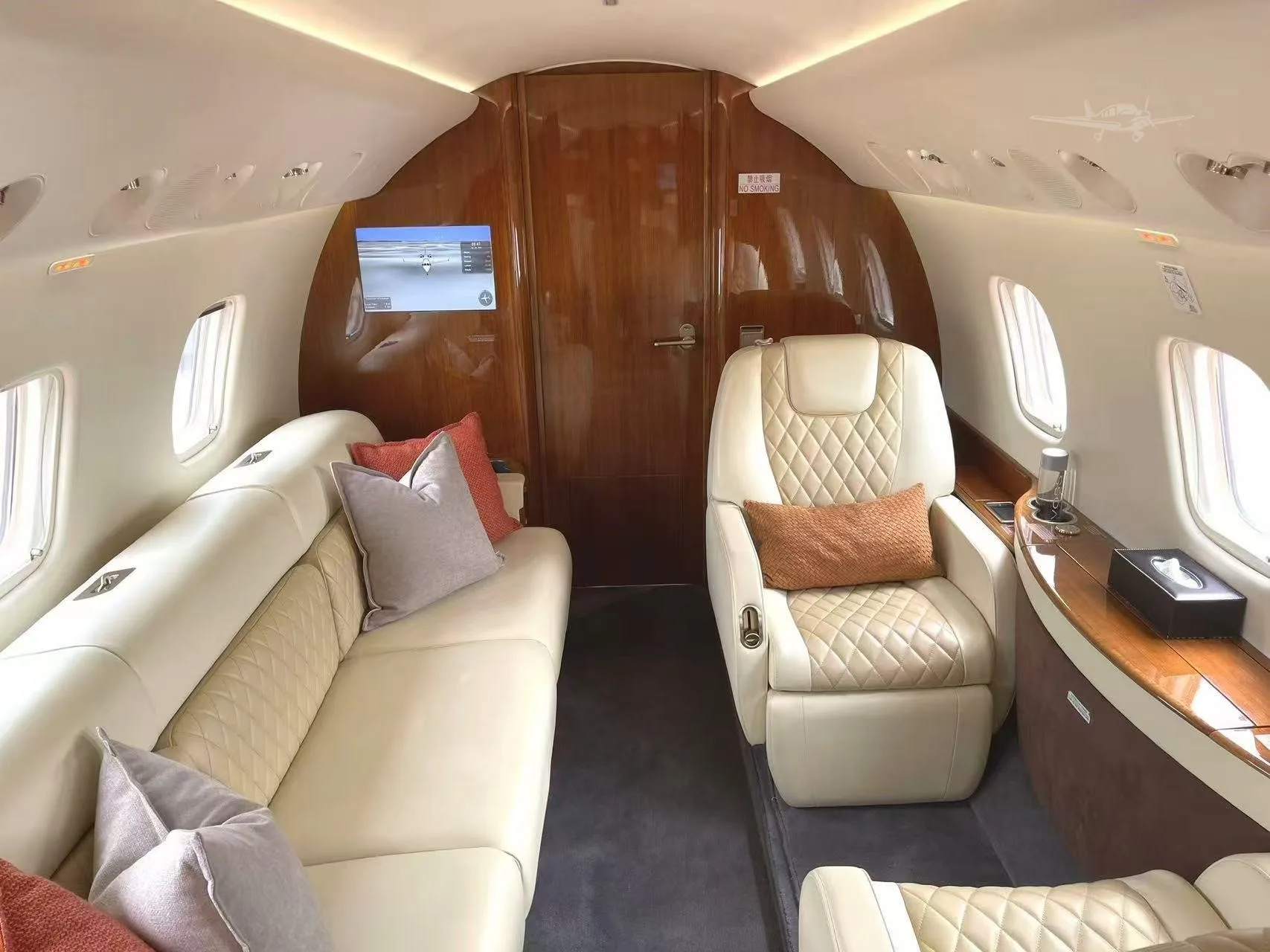 Cabin interior of a 2012 EMBRAER LEGACY 650.