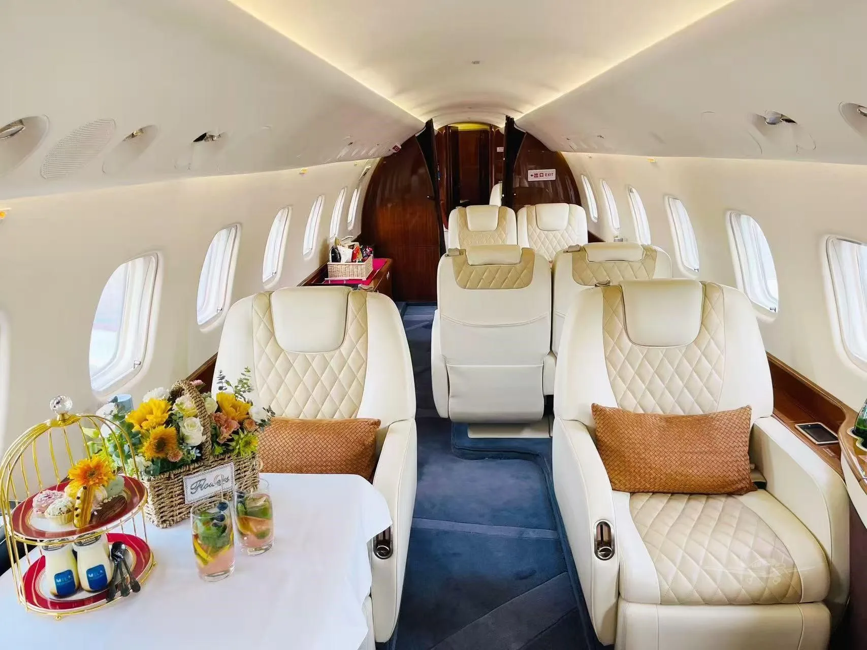 Cabin interior of a 2012 EMBRAER LEGACY 650.