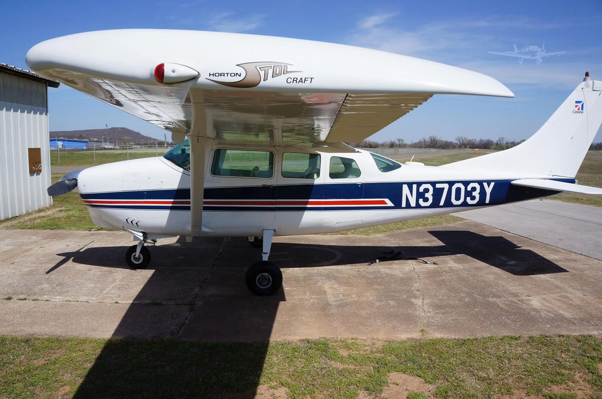 Exterior view of a 1963 CESSNA 210, N3703Y.