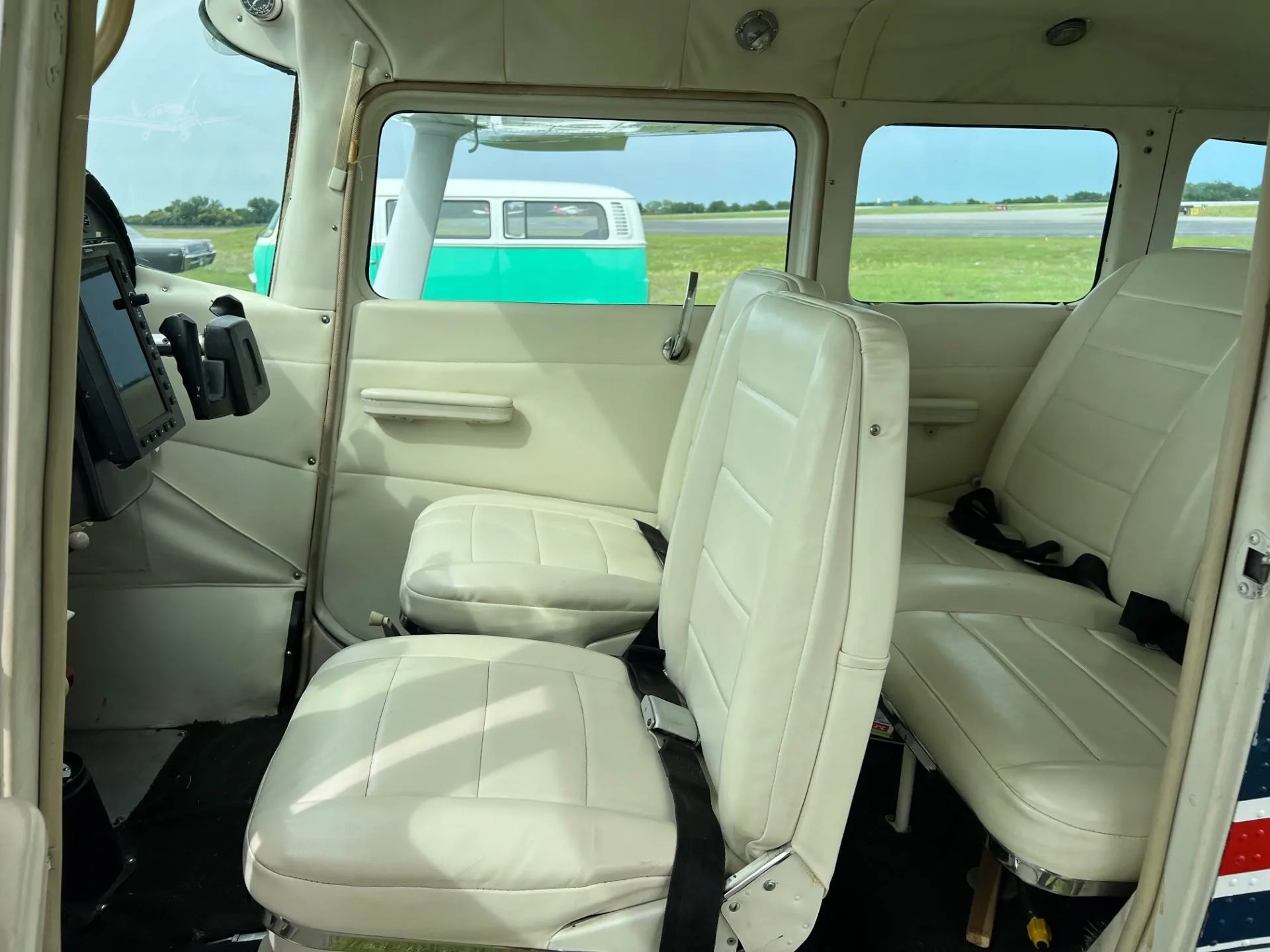 Cabin interior of a 1963 CESSNA 210.