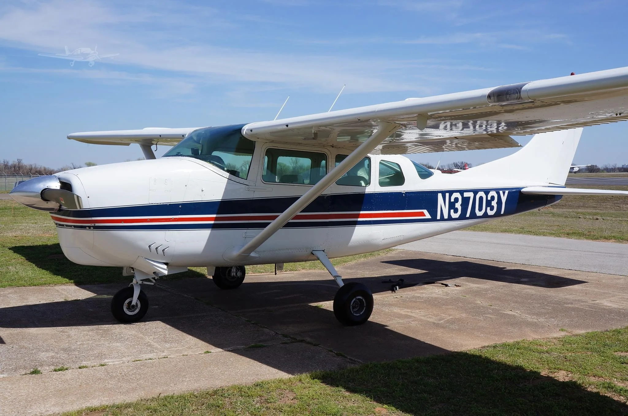 Exterior view of a 1963 CESSNA 210, N3703Y.