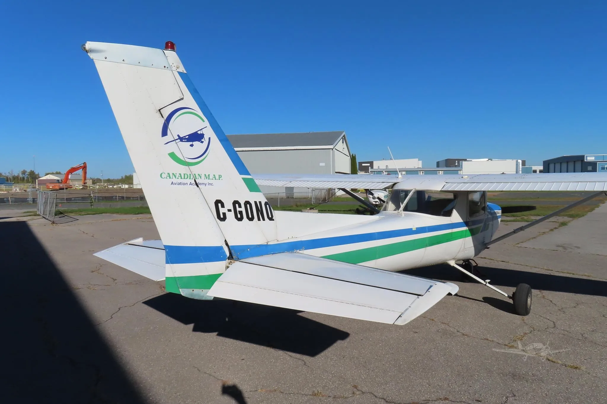 Exterior view of a 1979 CESSNA 152, C-GONQ.