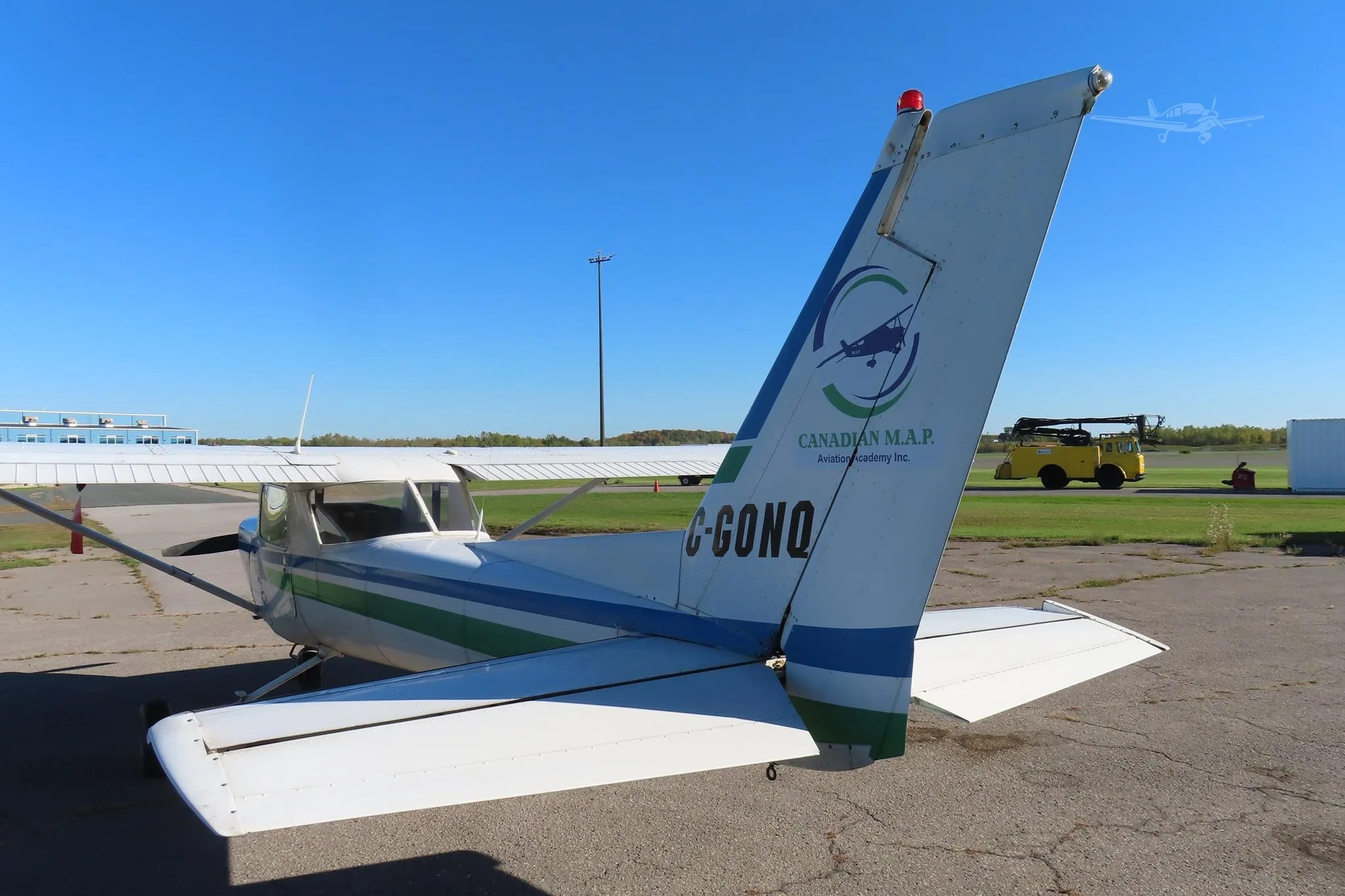 Exterior view of a 1979 CESSNA 152, C-GONQ.