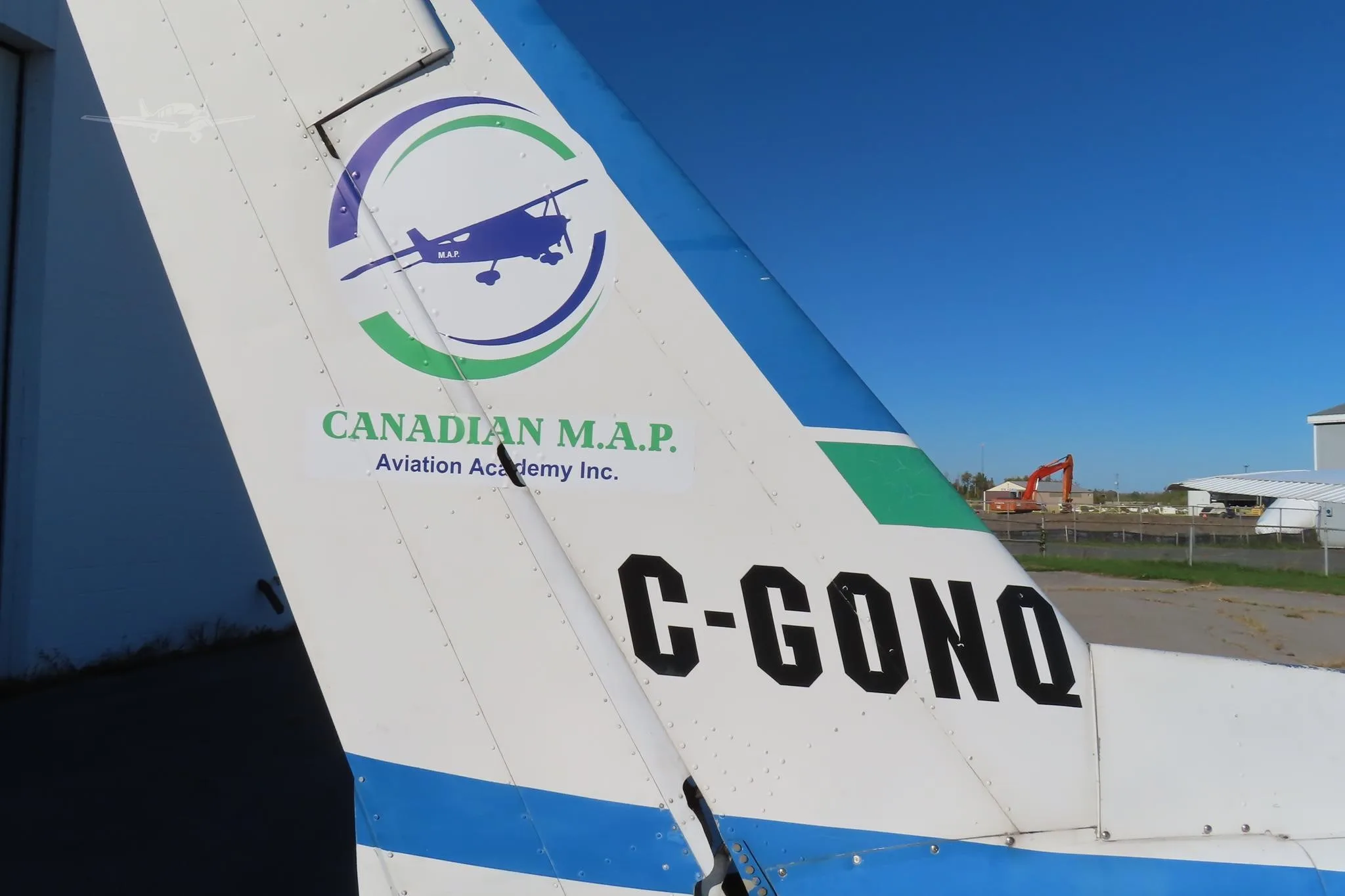 Exterior view of a 1979 CESSNA 152, C-GONQ.
