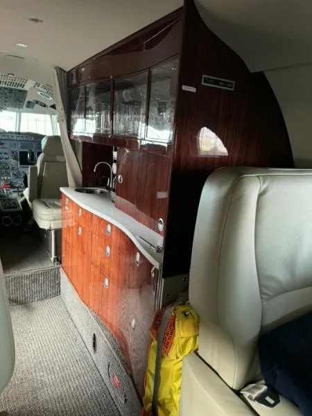Cabin interior of a 1981 DASSAULT FALCON 50.