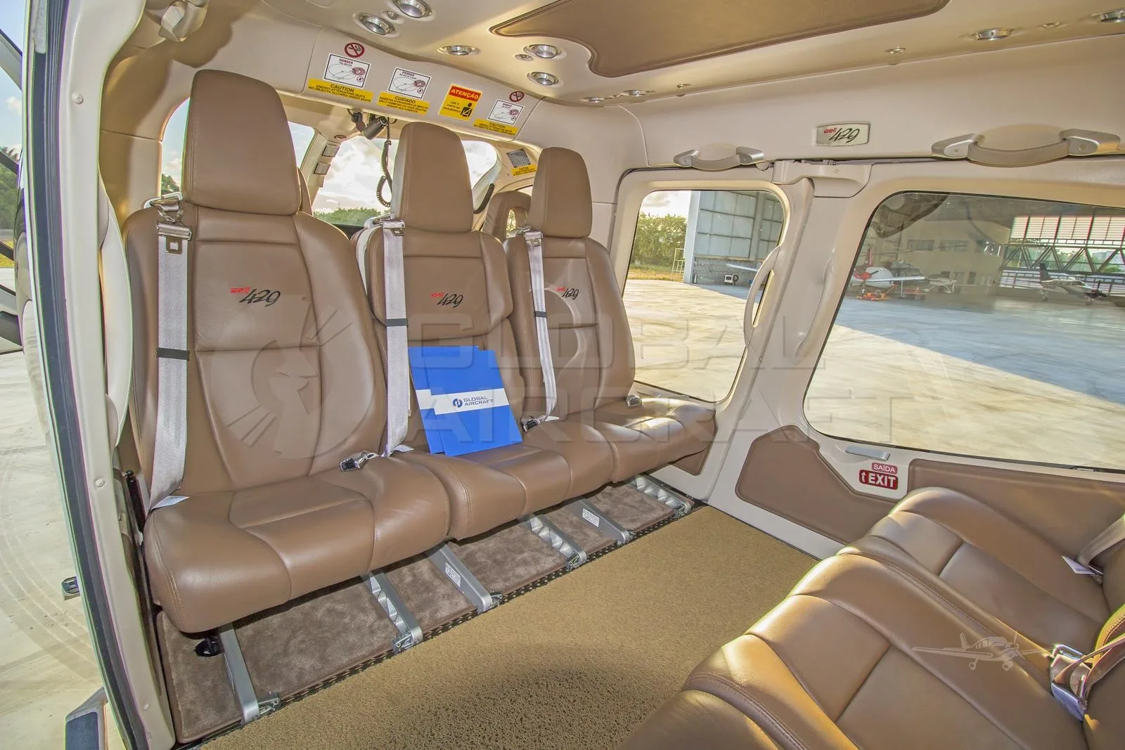 Cabin interior of a 2014 BELL 429WLG.