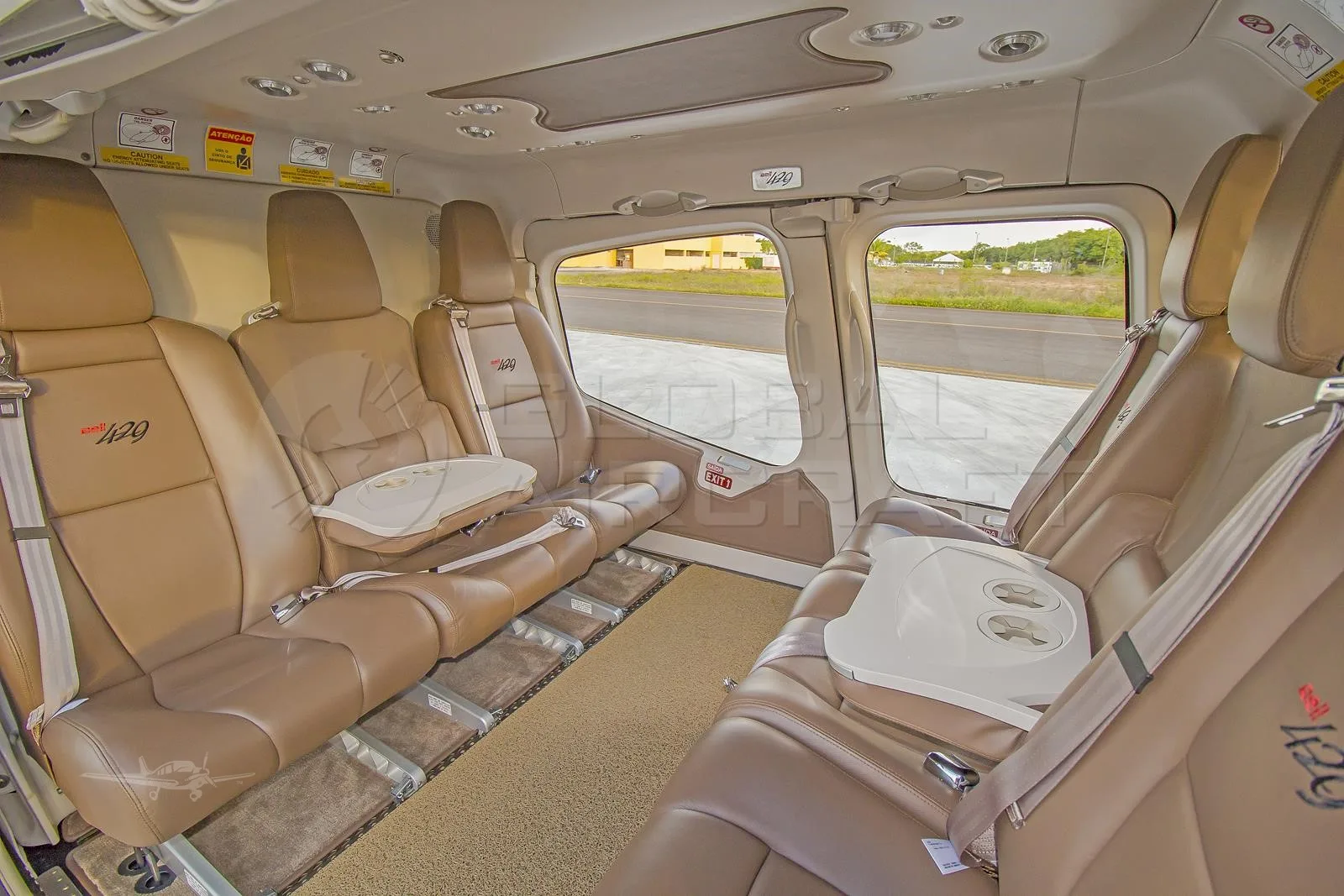 Cabin interior of a 2014 BELL 429WLG.