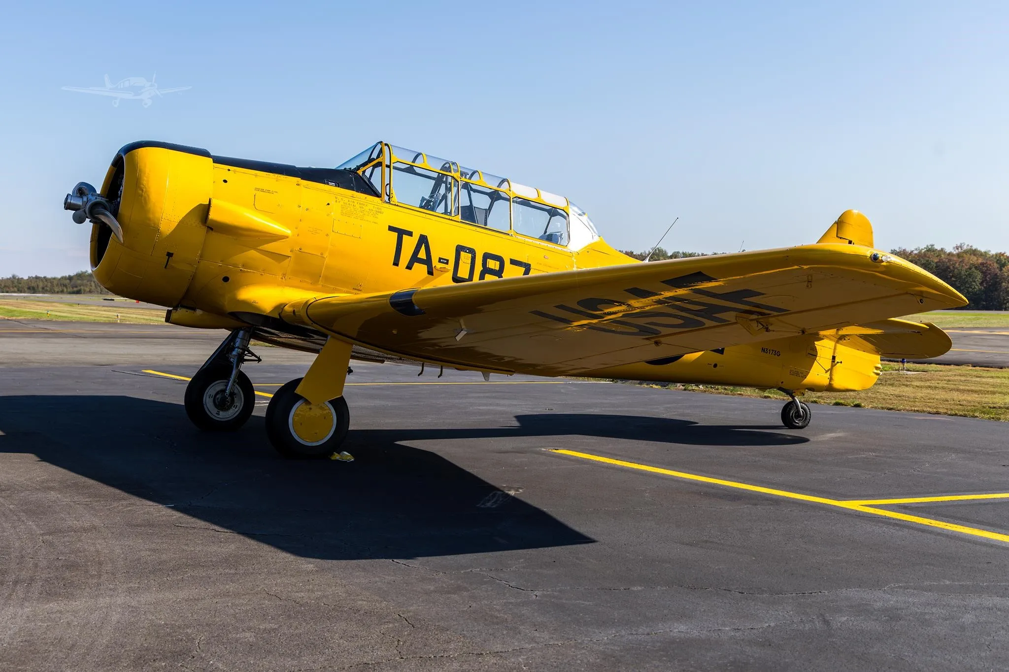 Exterior view of a 1958 NORTH AMERICAN AT-6G, N3173G.