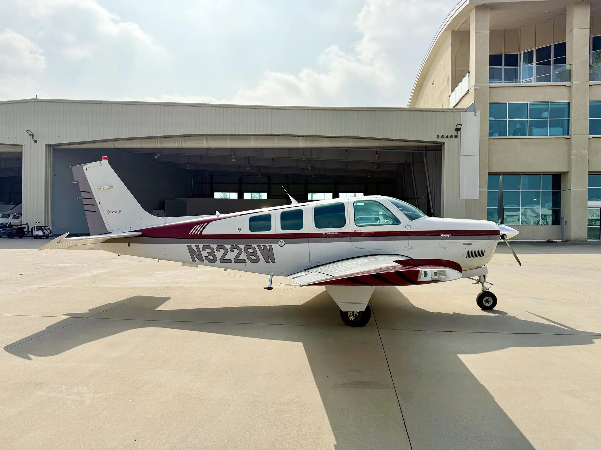 Exterior view of a 1995 BEECHCRAFT A36 BONANZA, N3228W.