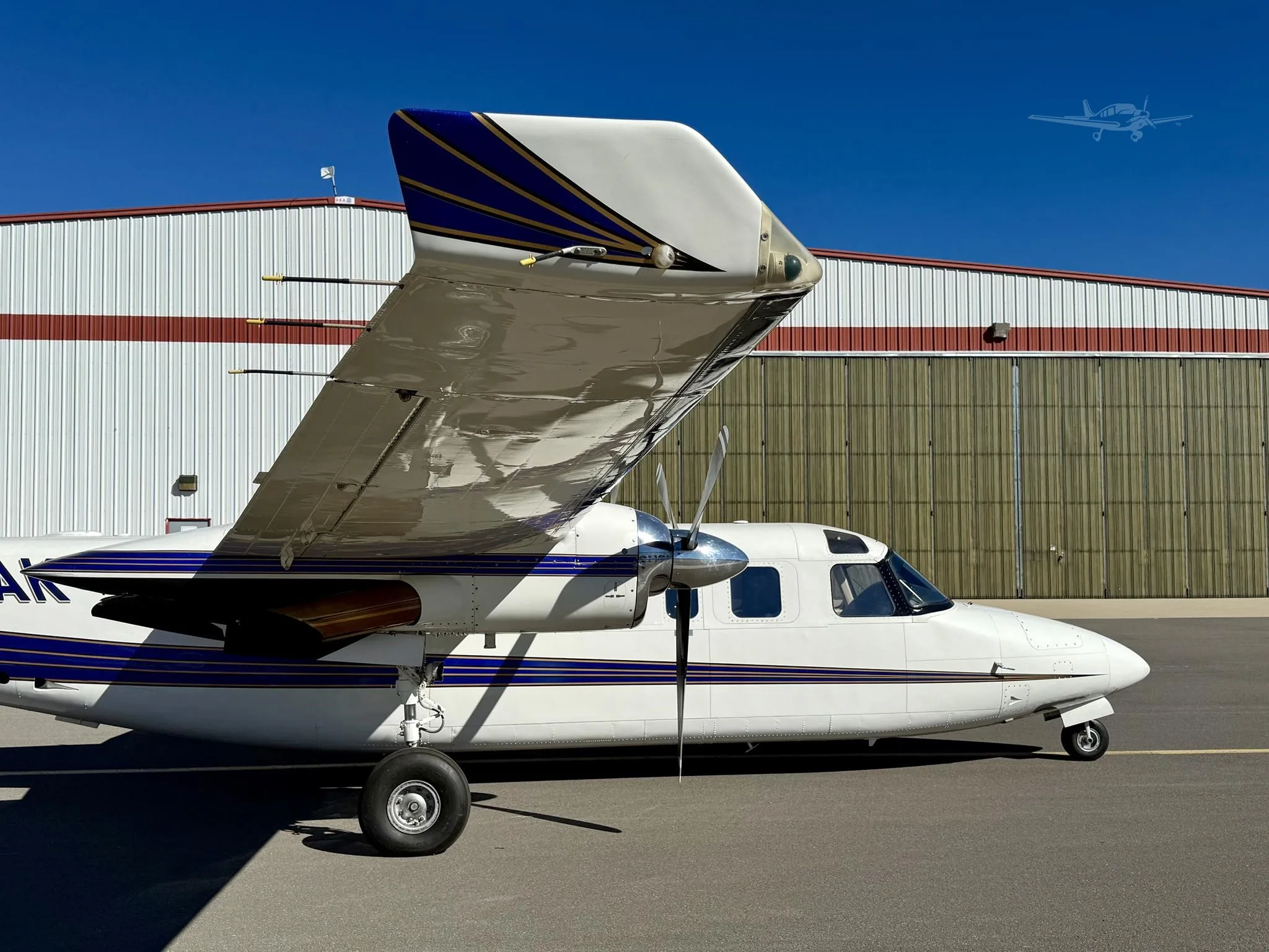 Exterior view of a 1980 COMMANDER 840, N980AK.