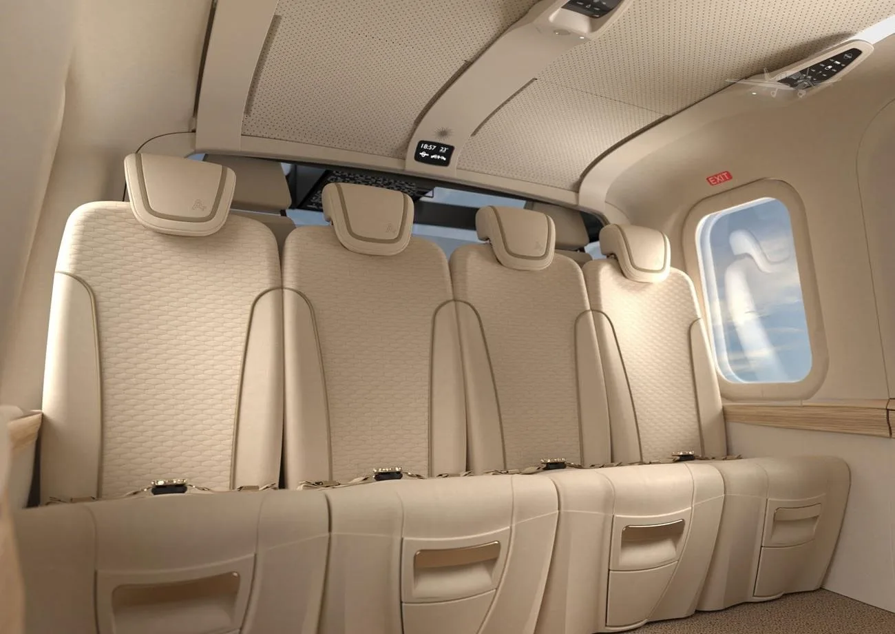 Cabin interior of a 2026 LEONARDO AW139.