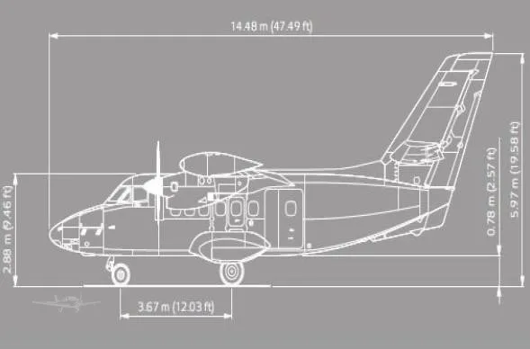 Specification or layout diagram for a 2022 LET L-410 UVP-E20.