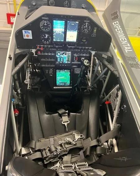 Cockpit and instrument panel of a 2013 EXTRA AIRCRAFT EA 330LT.