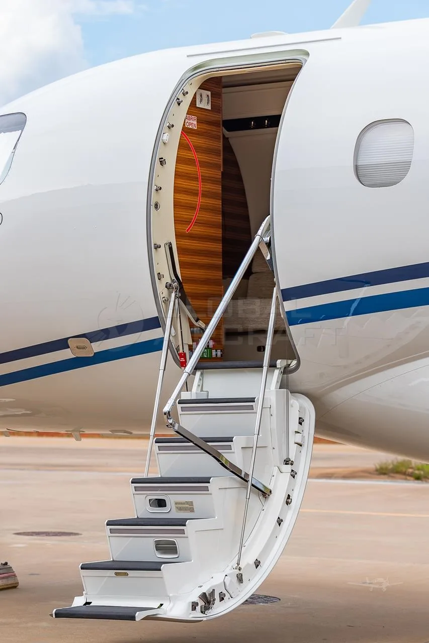 Engine detail of a 2018 EMBRAER LEGACY 450.