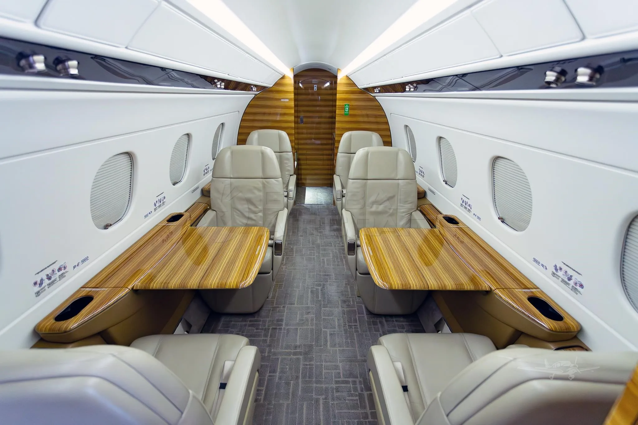 Cabin interior of a 2018 EMBRAER LEGACY 450.