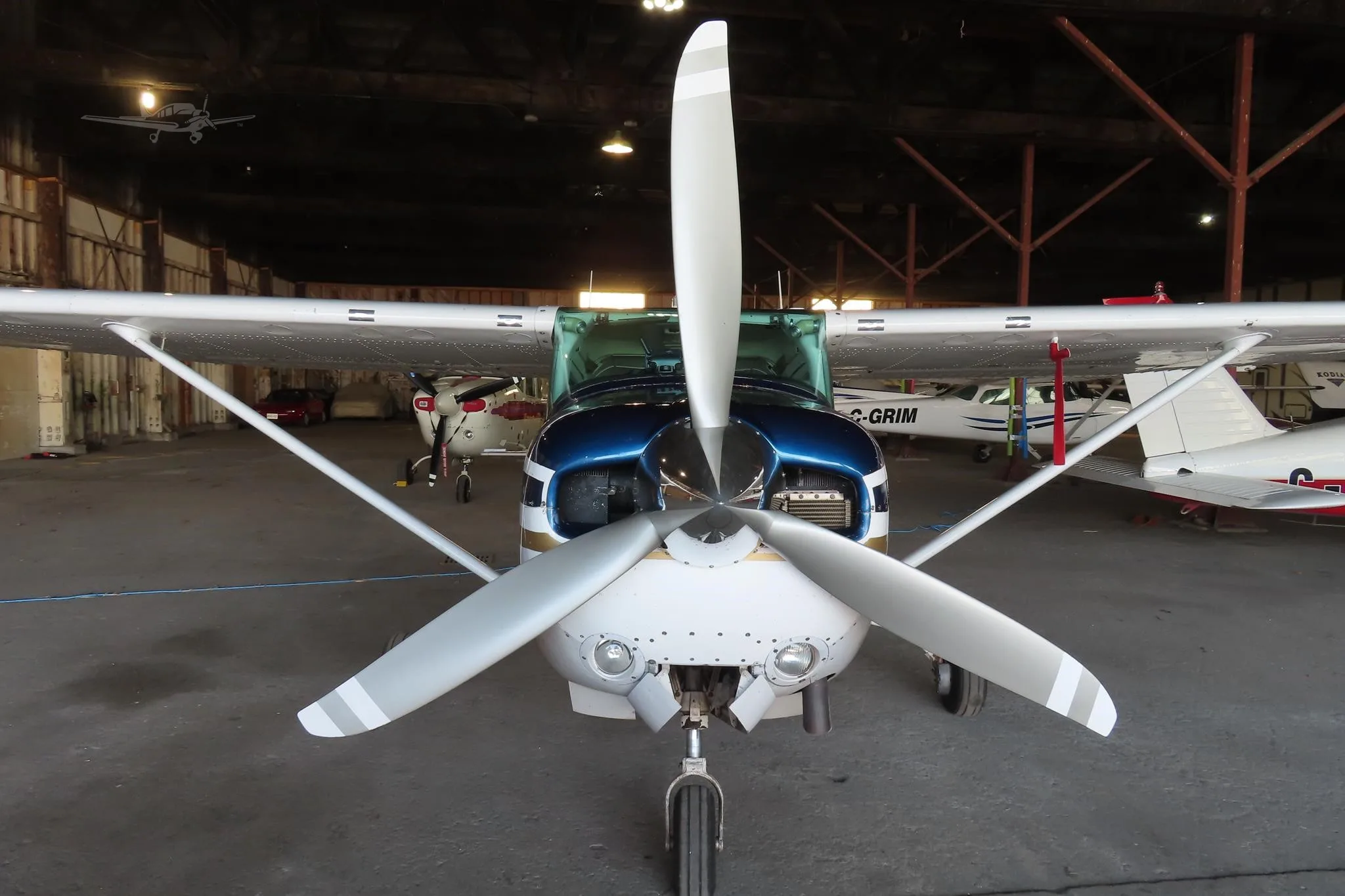 Exterior view of a 1979 CESSNA TURBO R182RG SKYLANE, C-GHRZ.