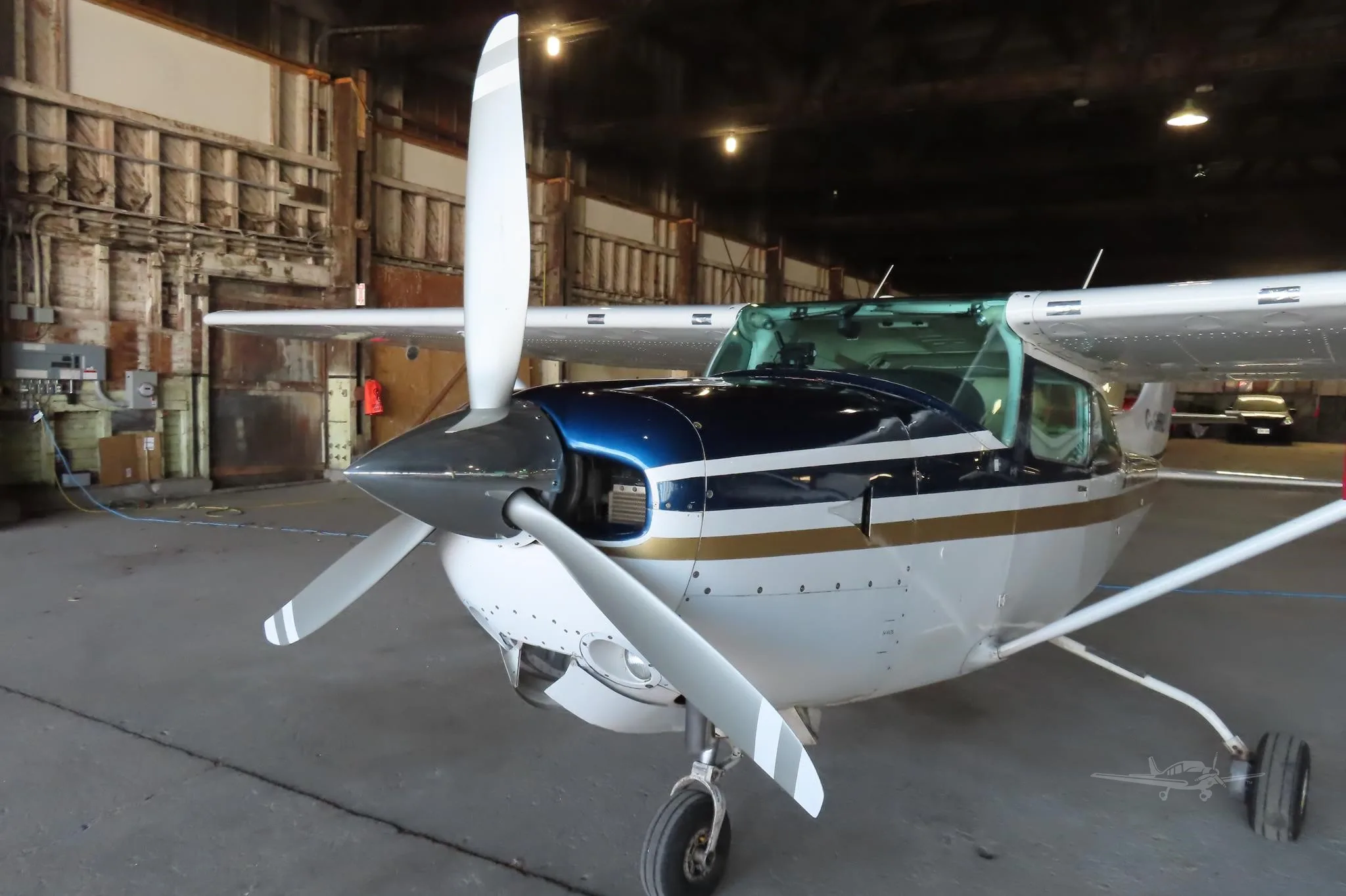 Exterior view of a 1979 CESSNA TURBO R182RG SKYLANE, C-GHRZ.