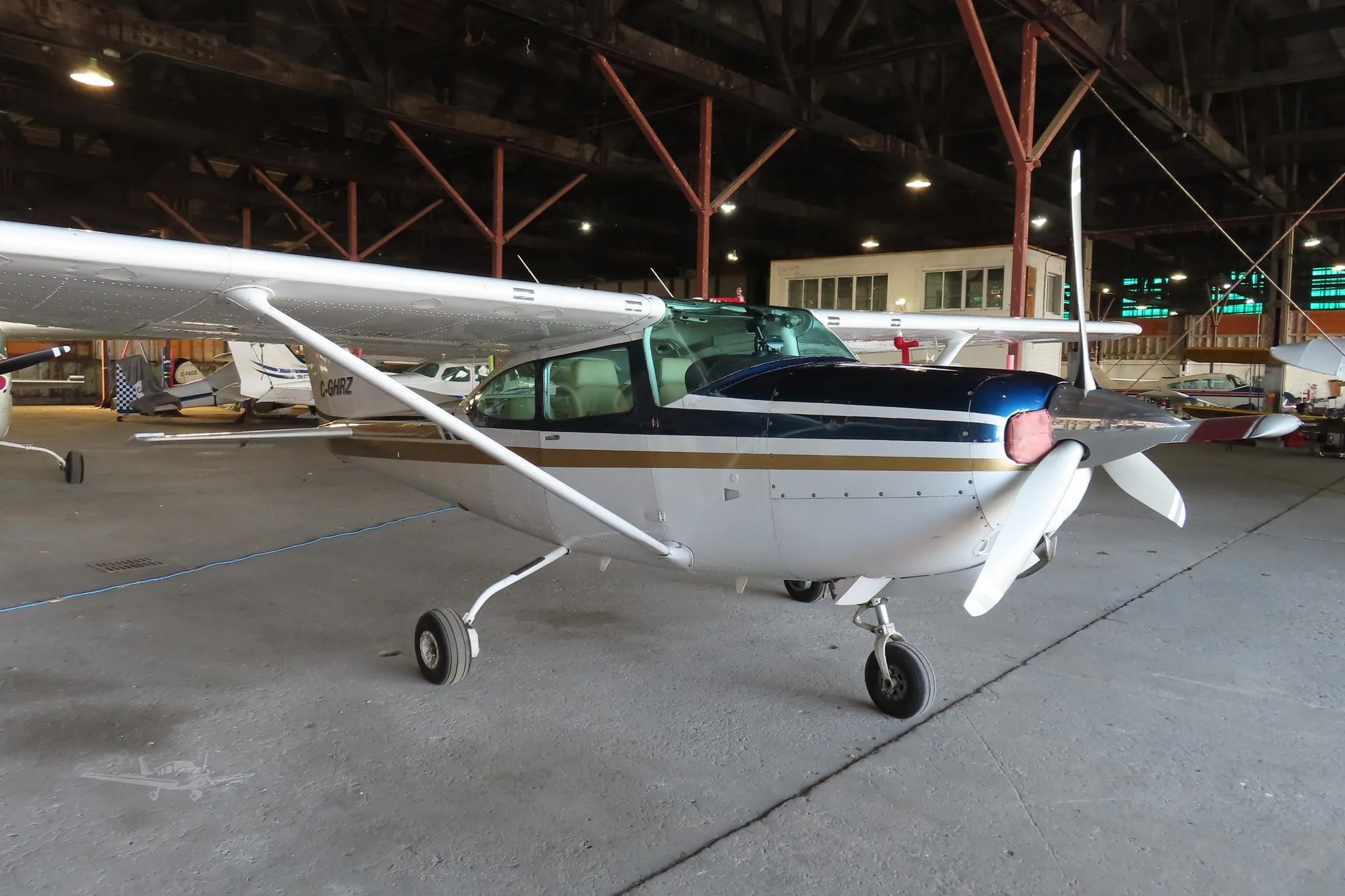 Exterior view of a 1979 CESSNA TURBO R182RG SKYLANE, C-GHRZ.