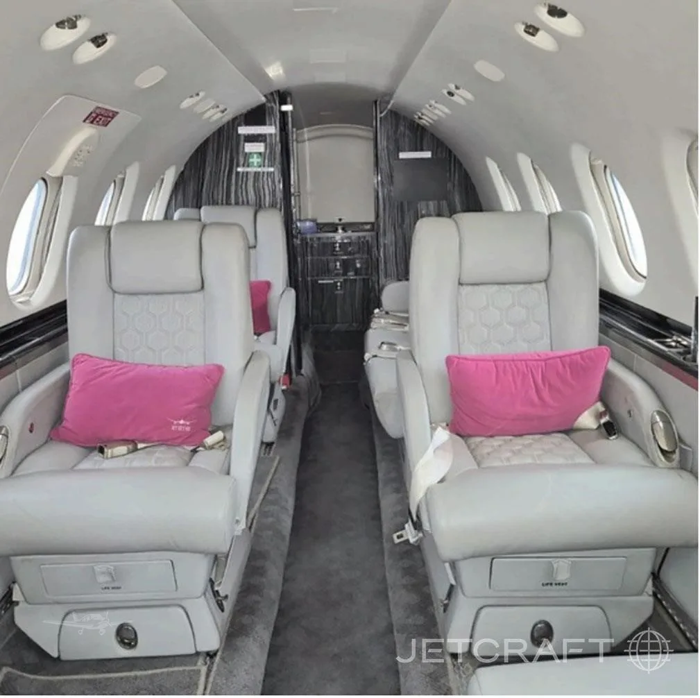 Cabin interior of a 2008 HAWKER 750.