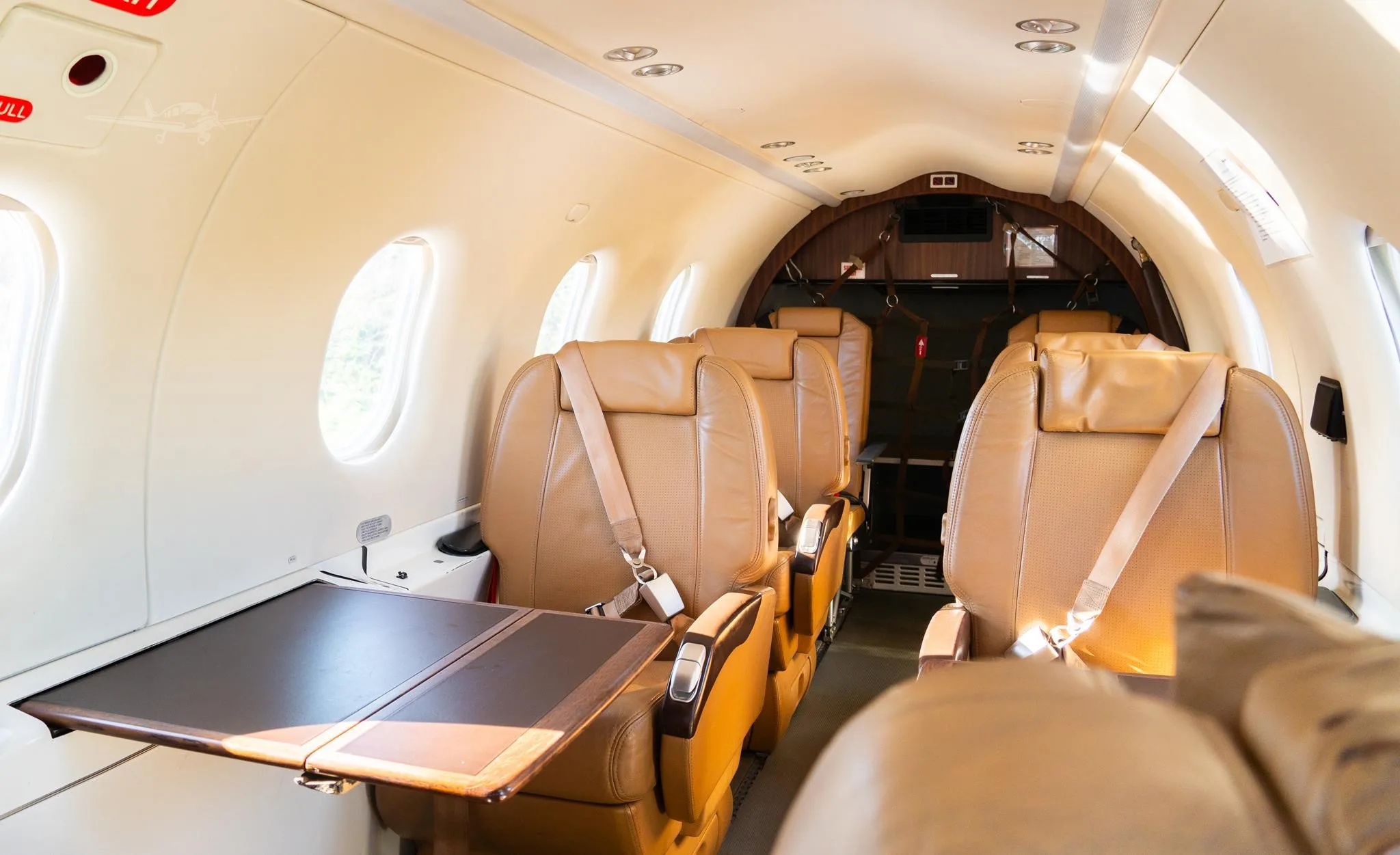 Cabin interior of a 2010 PILATUS PC-12 NG.