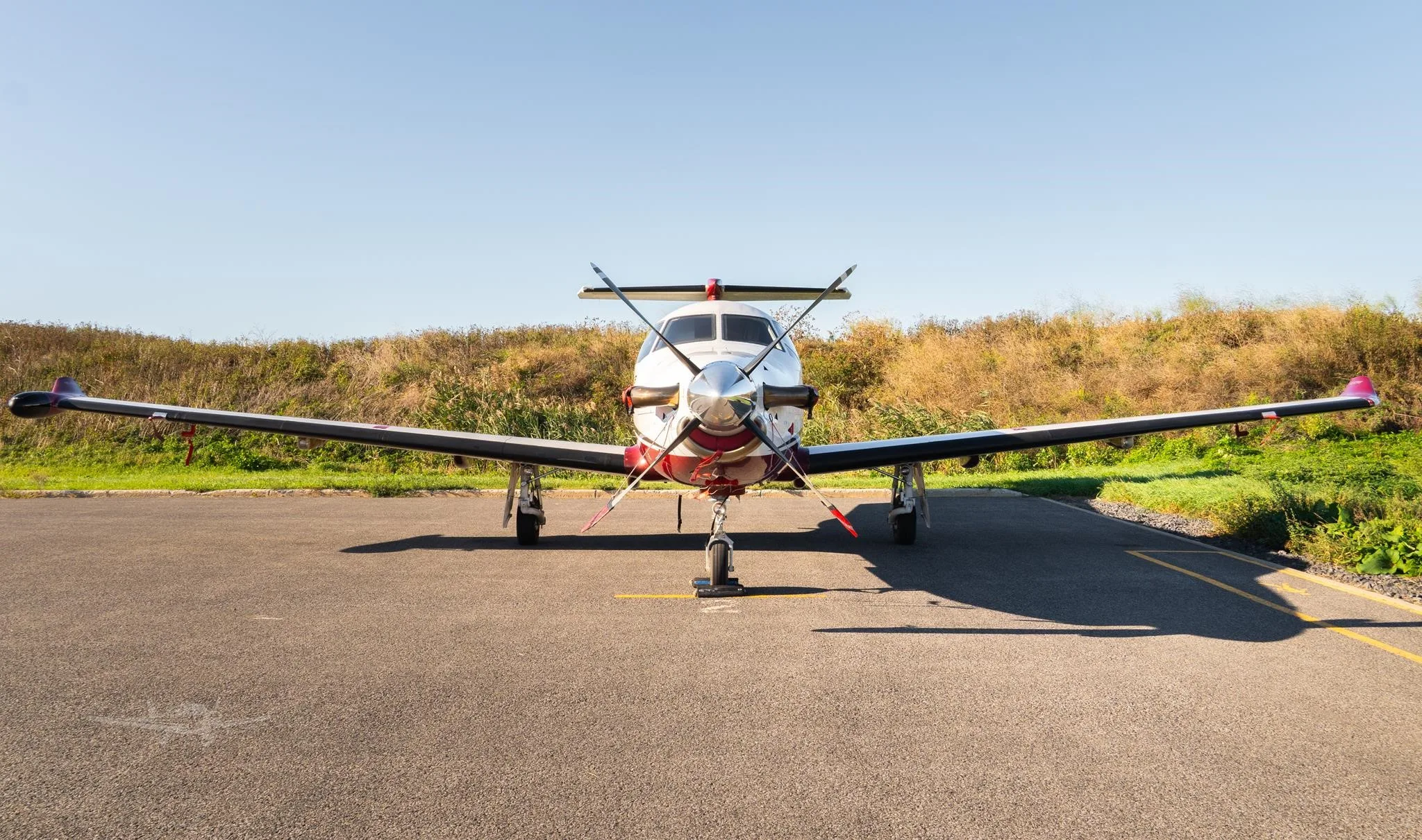 Exterior view of a 2010 PILATUS PC-12 NG, C-GIOX.