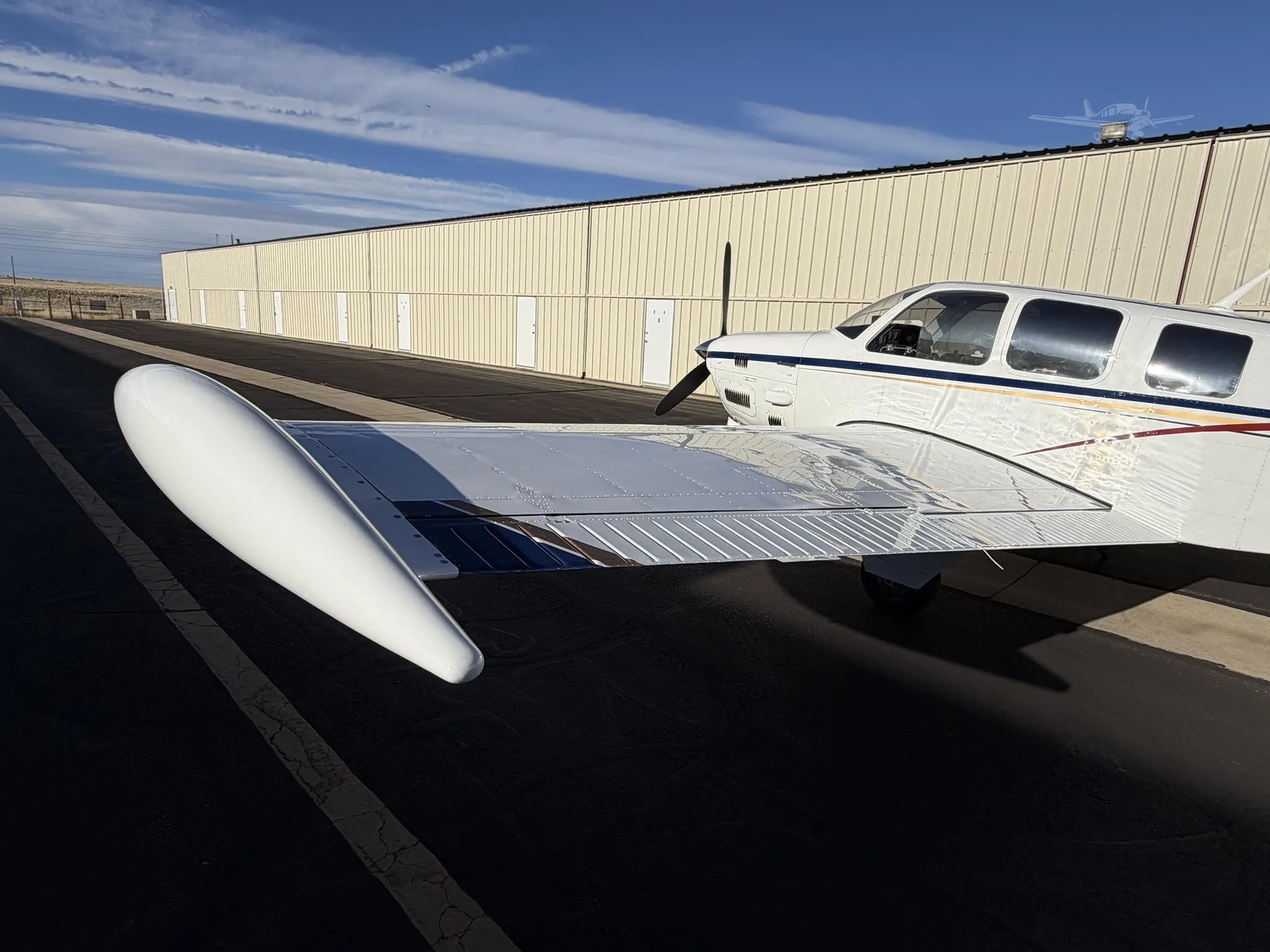 Exterior view of a 1980 BEECHCRAFT A36TC BONANZA, N455JR.