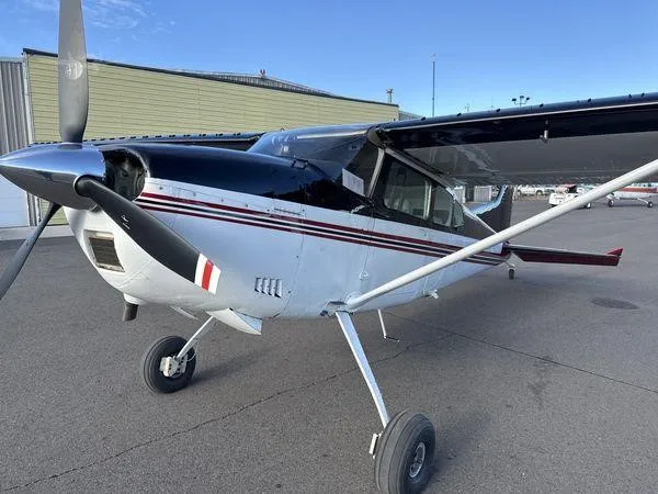 Exterior view of a 1967 CESSNA 180, N614JD.
