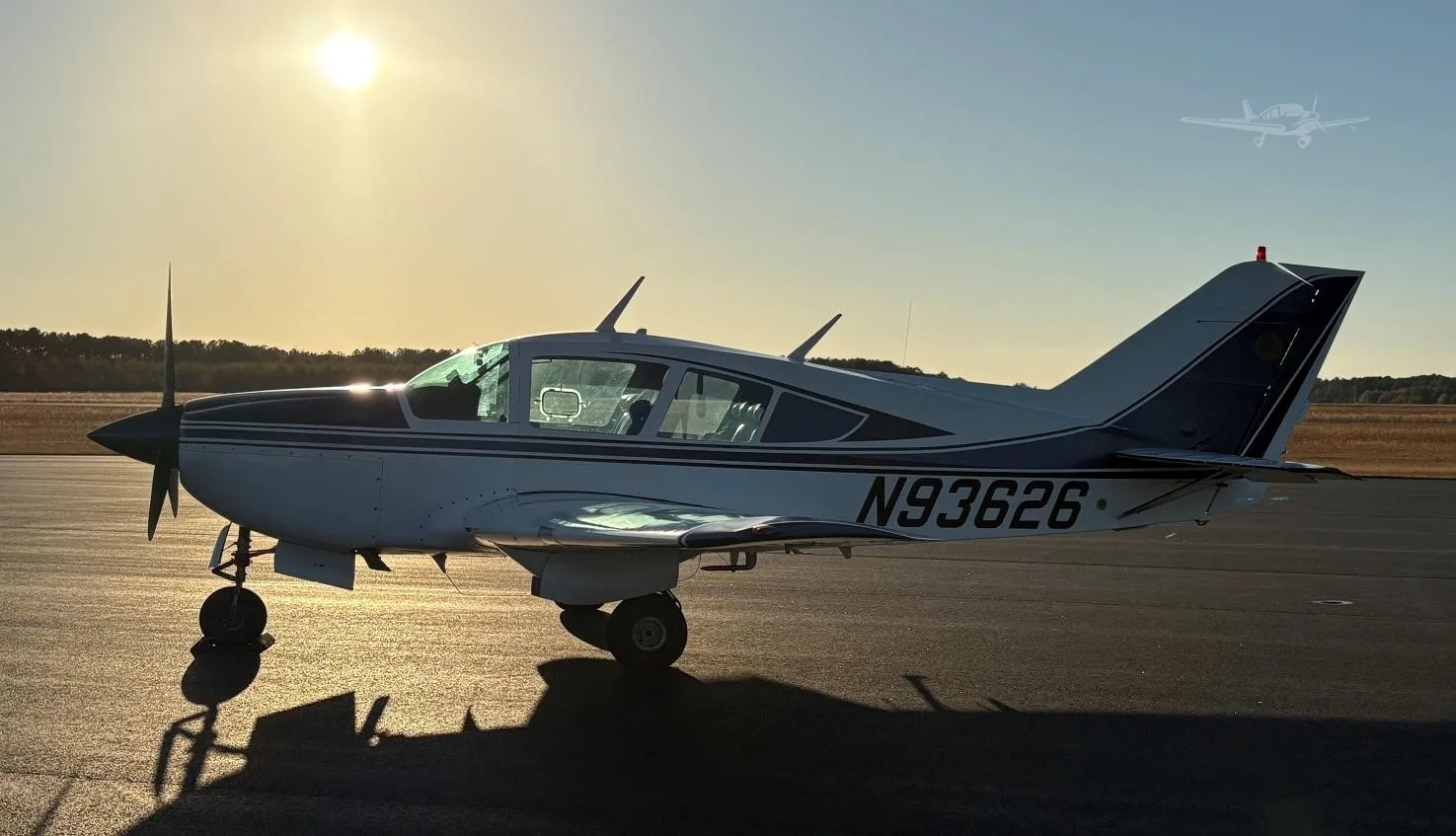 Exterior view of a 1973 BELLANCA 17-30A SUPER VIKING, N93626.