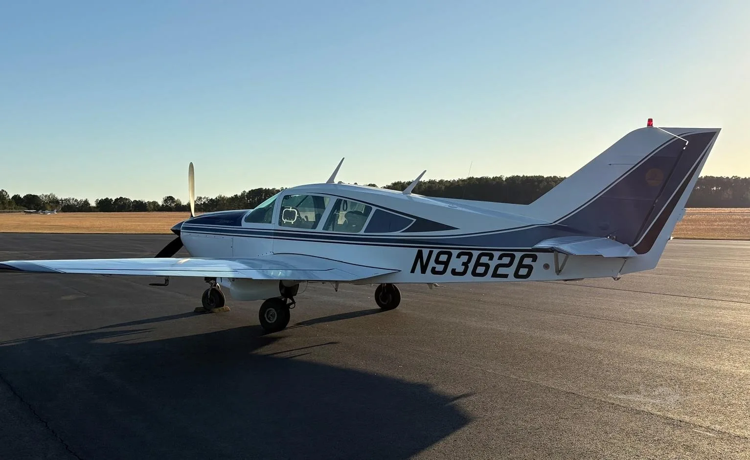 Exterior view of a 1973 BELLANCA 17-30A SUPER VIKING, N93626.