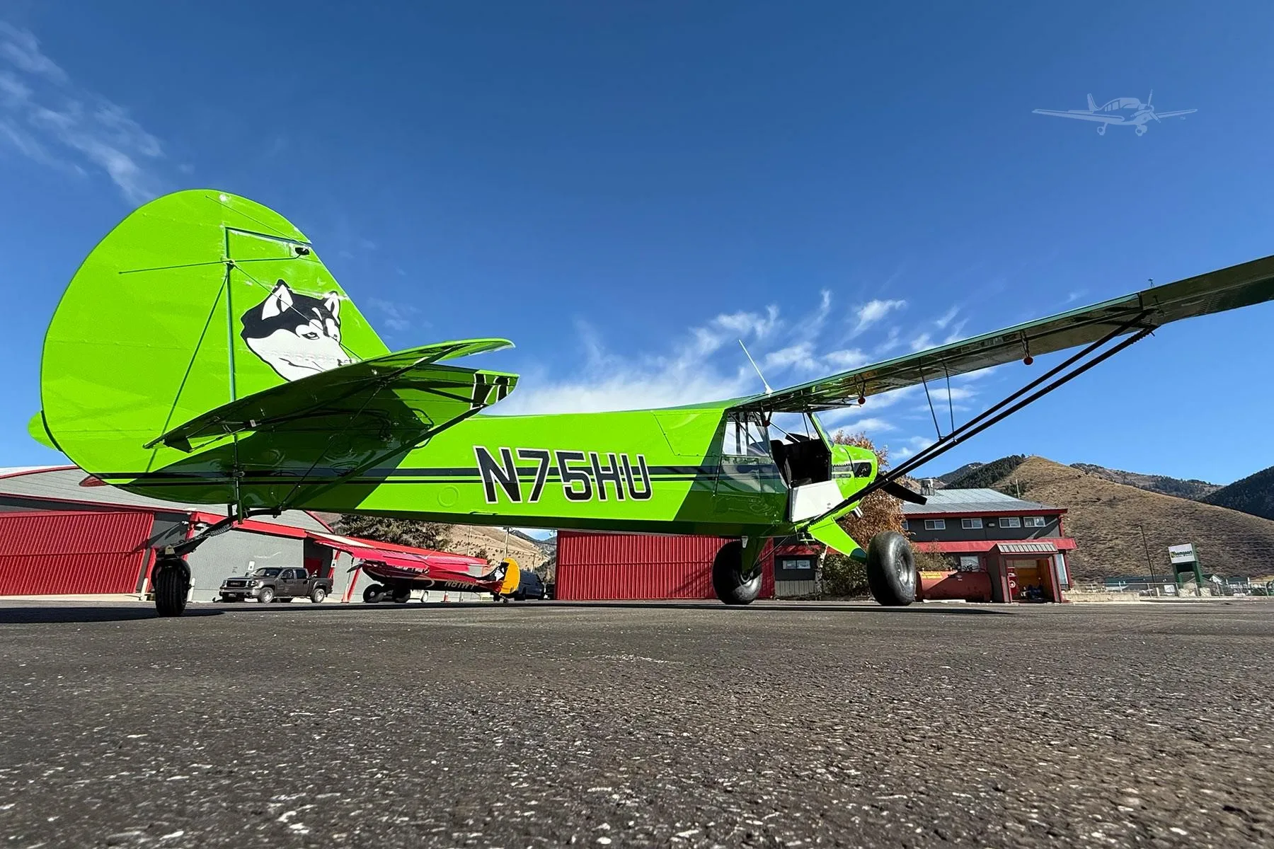 Exterior view of a 2026 AVIAT HUSKY A-1C-200, N75HU.