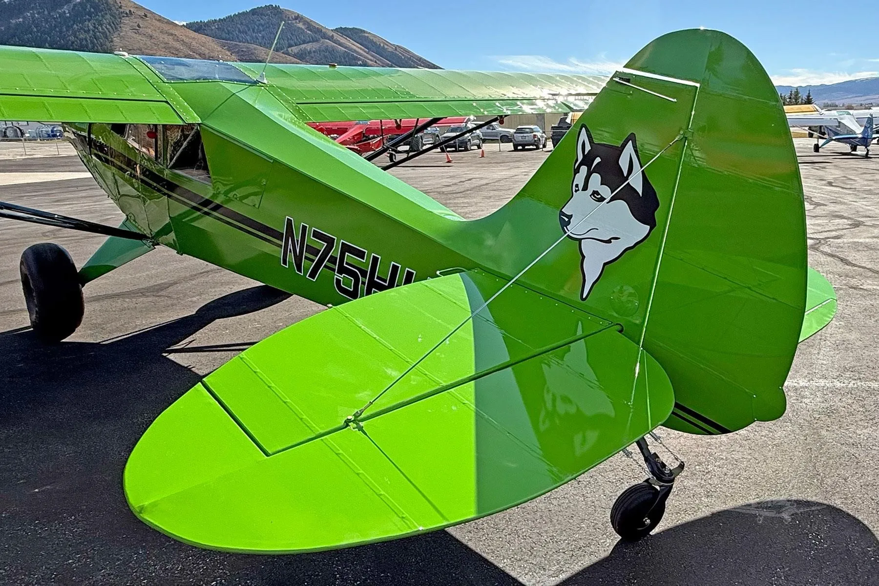 Exterior view of a 2026 AVIAT HUSKY A-1C-200, N75HU.