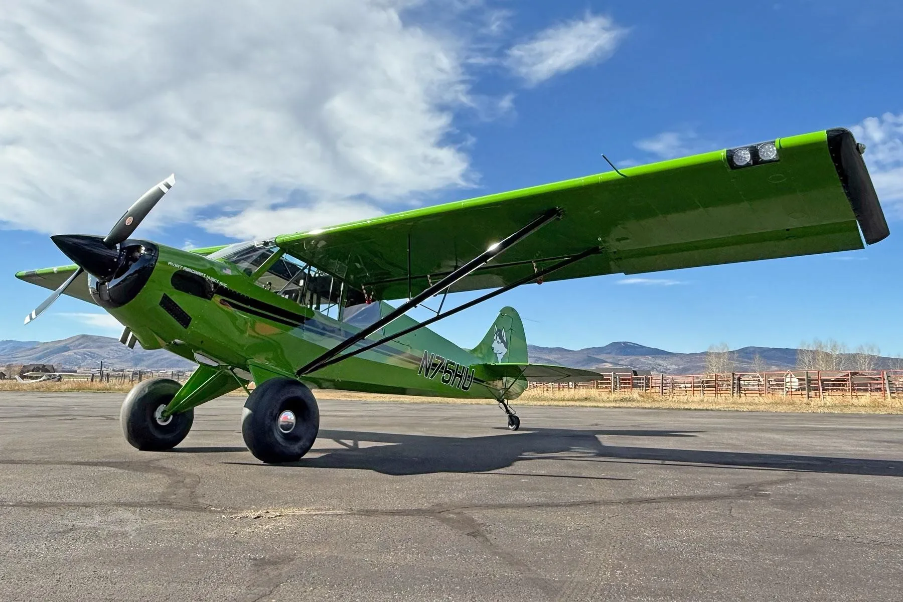 Exterior view of a 2026 AVIAT HUSKY A-1C-200, N75HU.