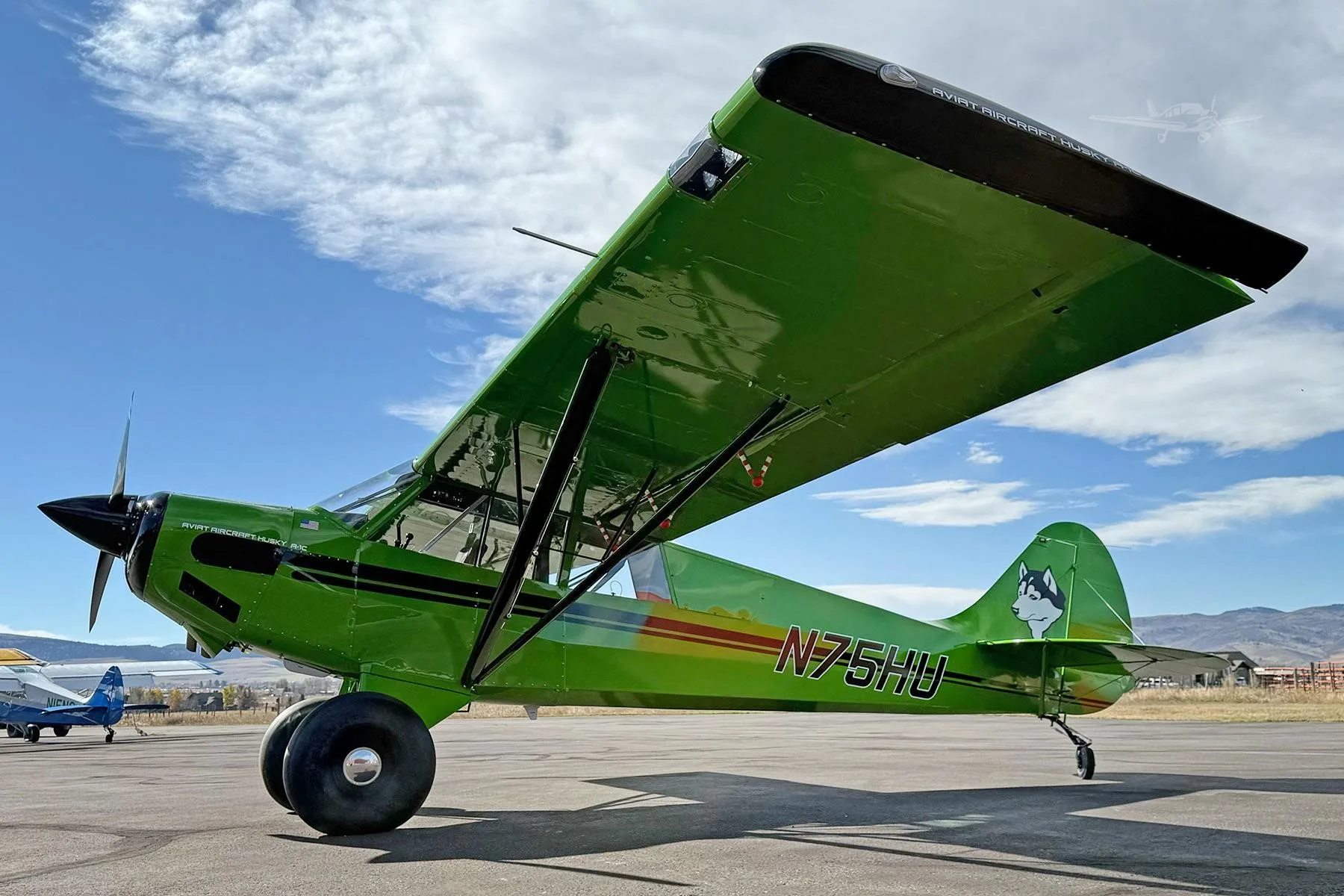 Exterior view of a 2026 AVIAT HUSKY A-1C-200, N75HU.