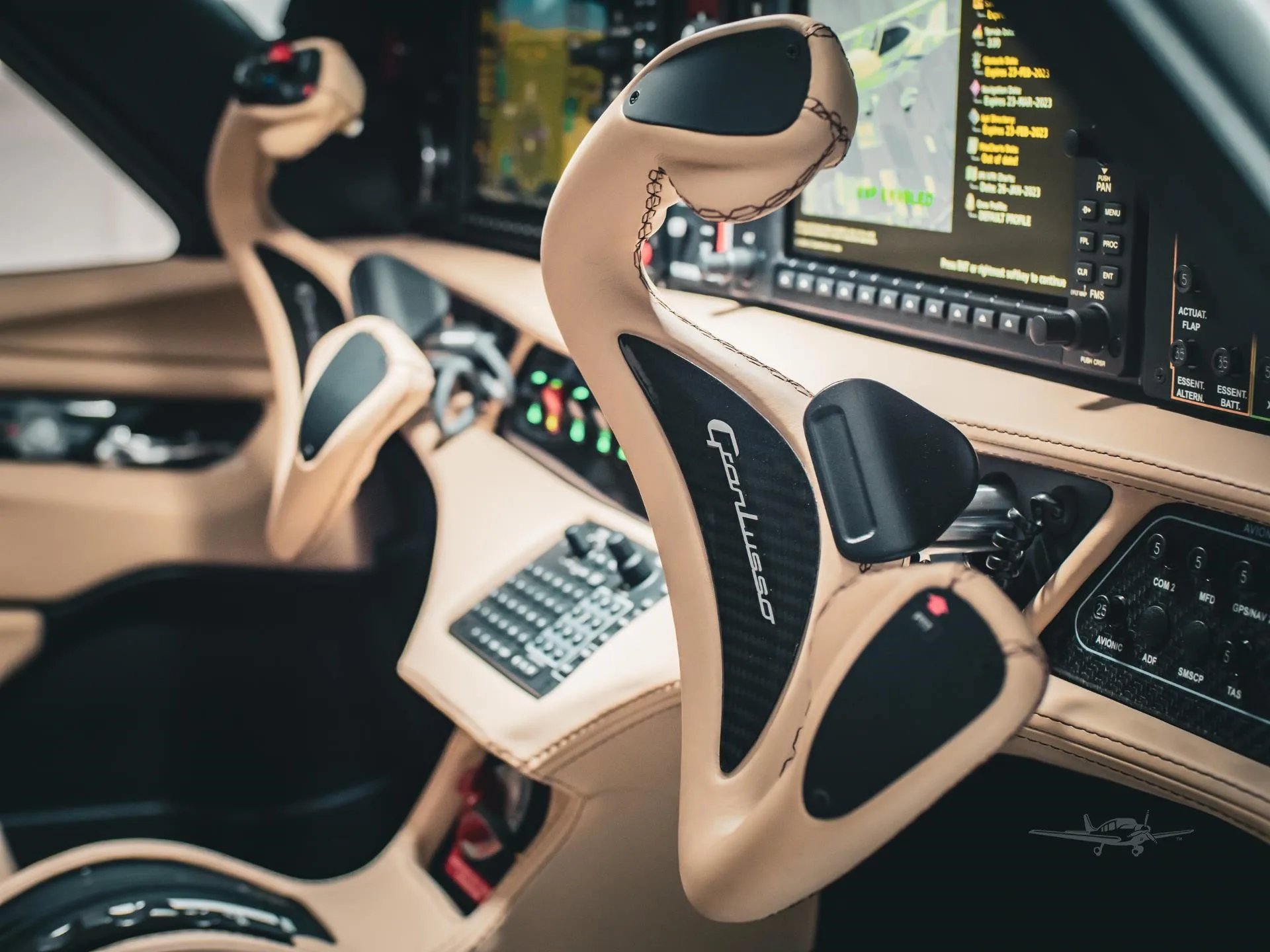 Cockpit and instrument panel of a 2026 TECNAM P2010 GRAN LUSSO.
