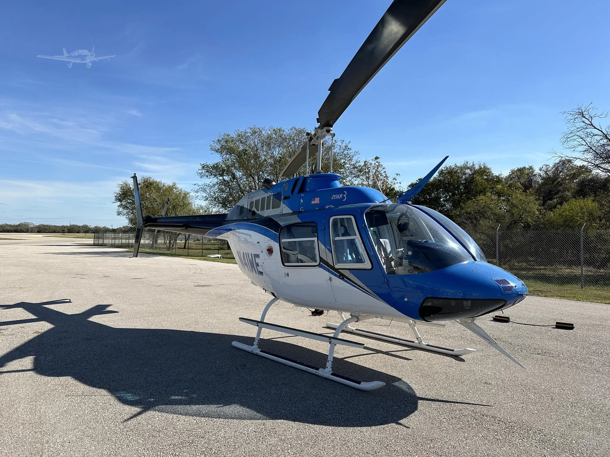 Exterior view of a 1985 BELL 206B III, N41WE.