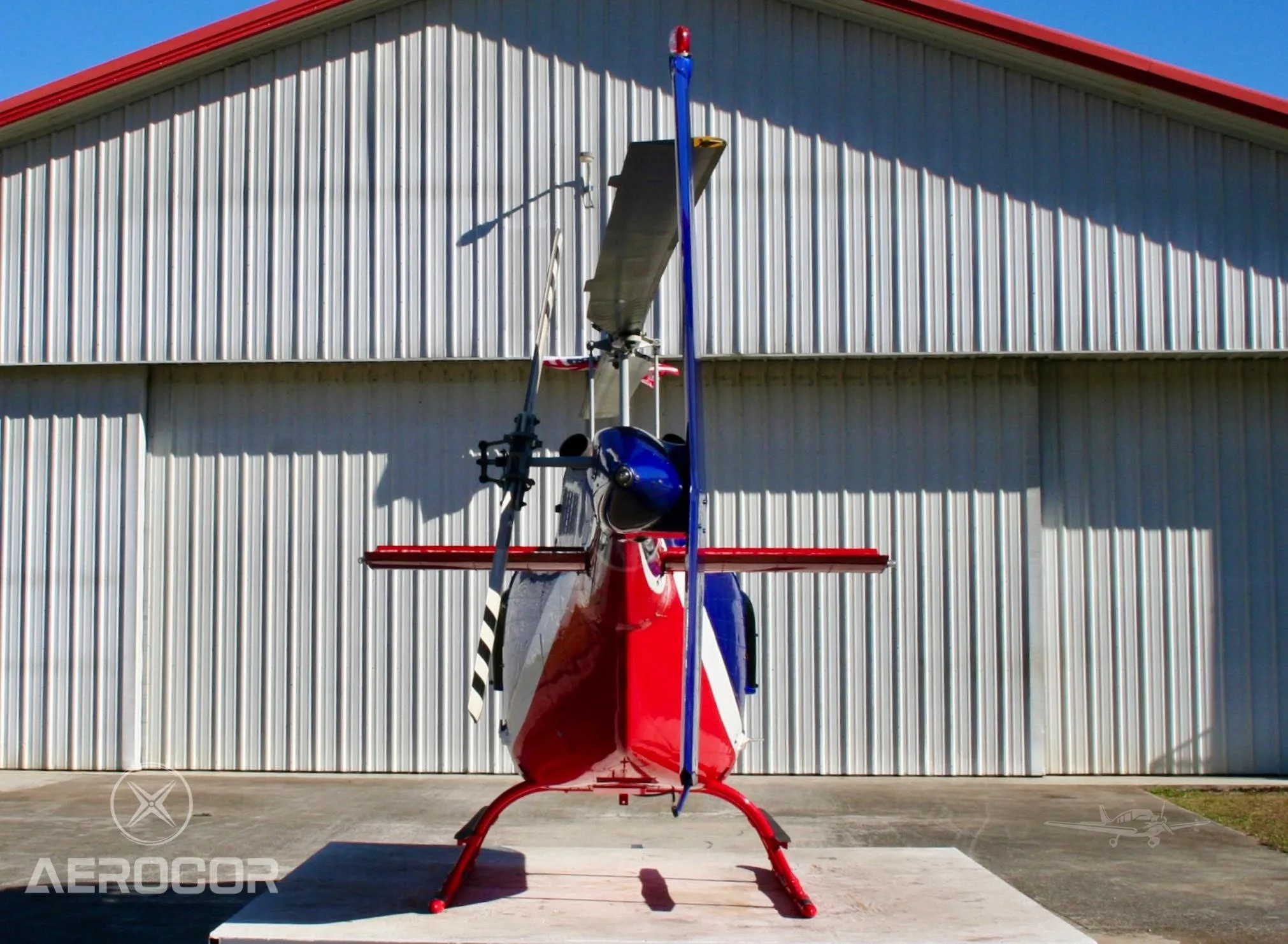 Exterior view of a 1992 BELL 206B III, N6QD.
