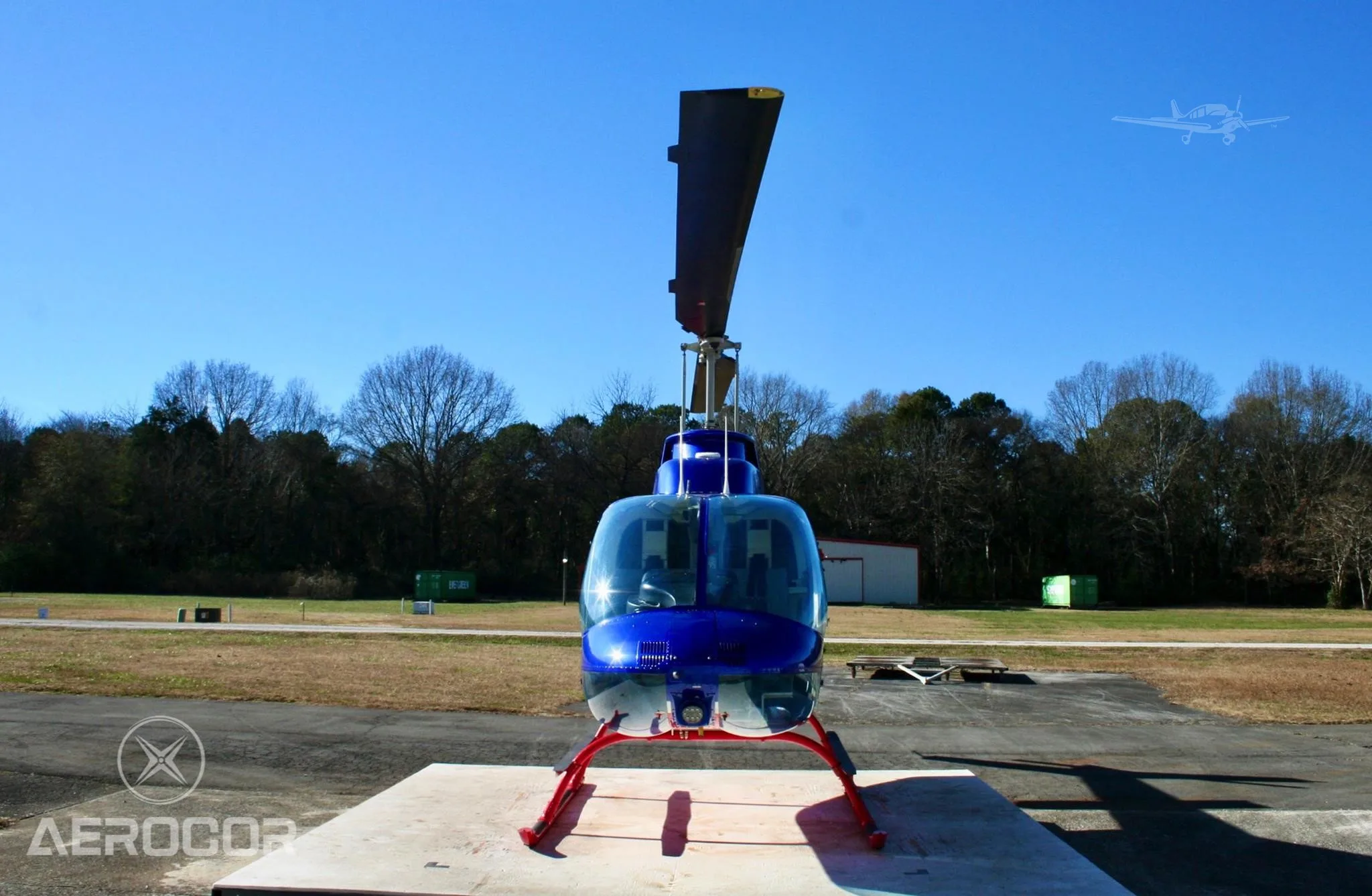 Exterior view of a 1992 BELL 206B III, N6QD.