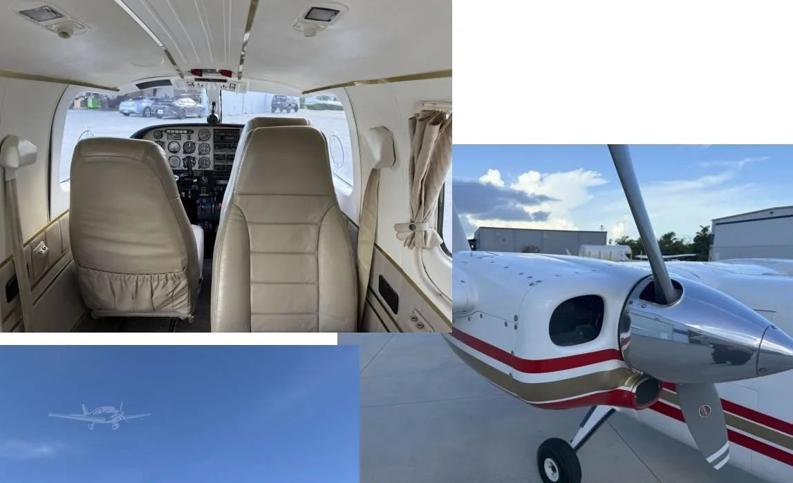 Cabin interior of a 1984 PARTENAVIA P.68C-TC.