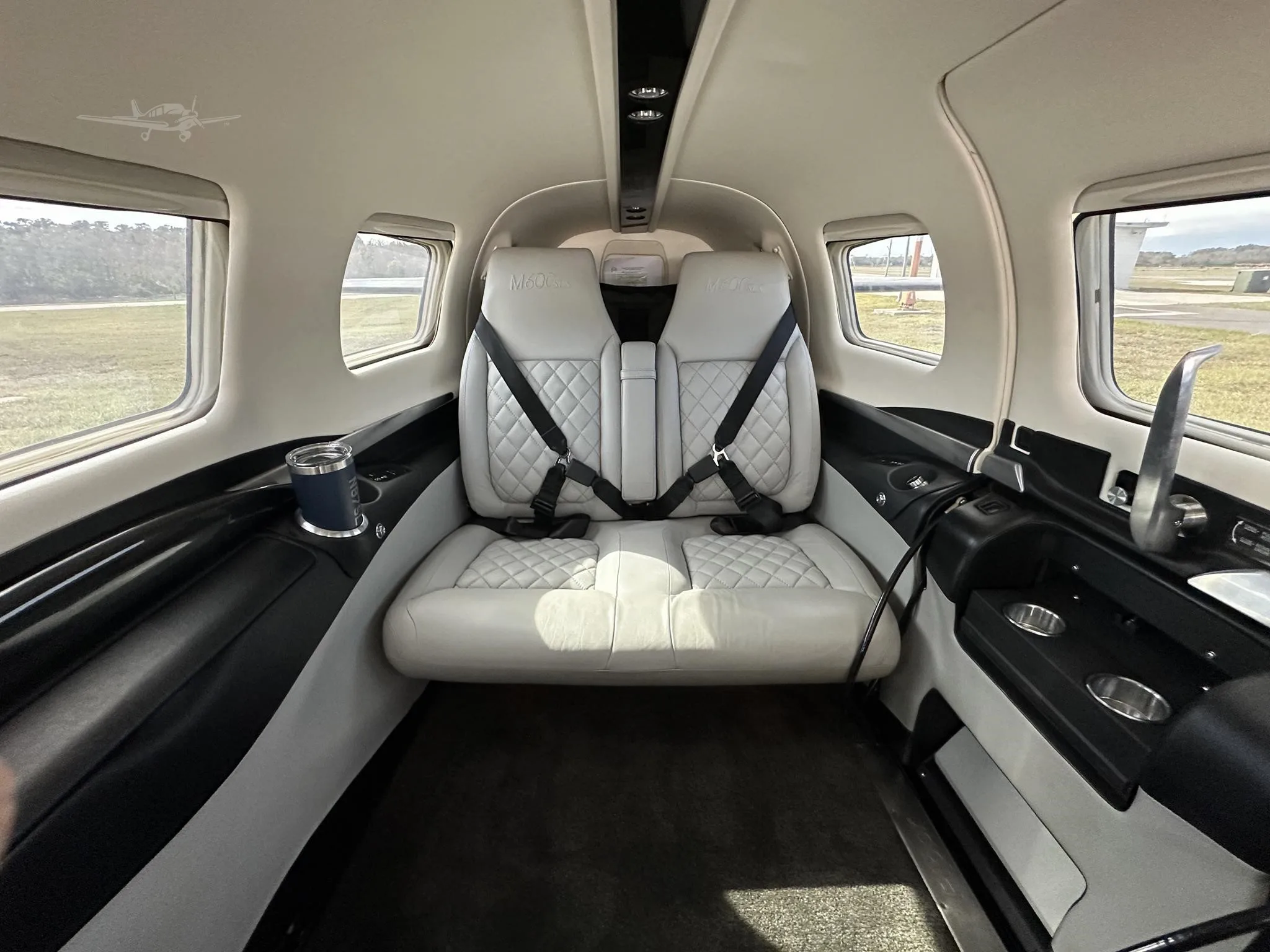 Cabin interior of a 2020 PIPER M600 SLS.