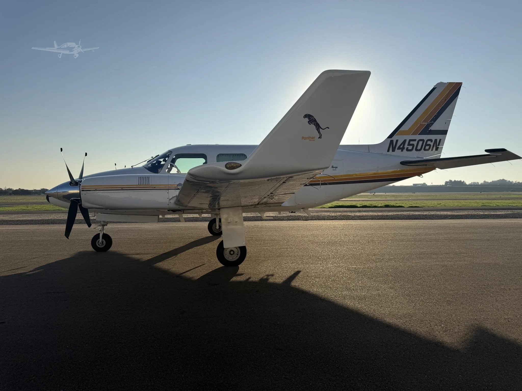 Exterior view of a 1981 PIPER NAVAJO, N4506N.