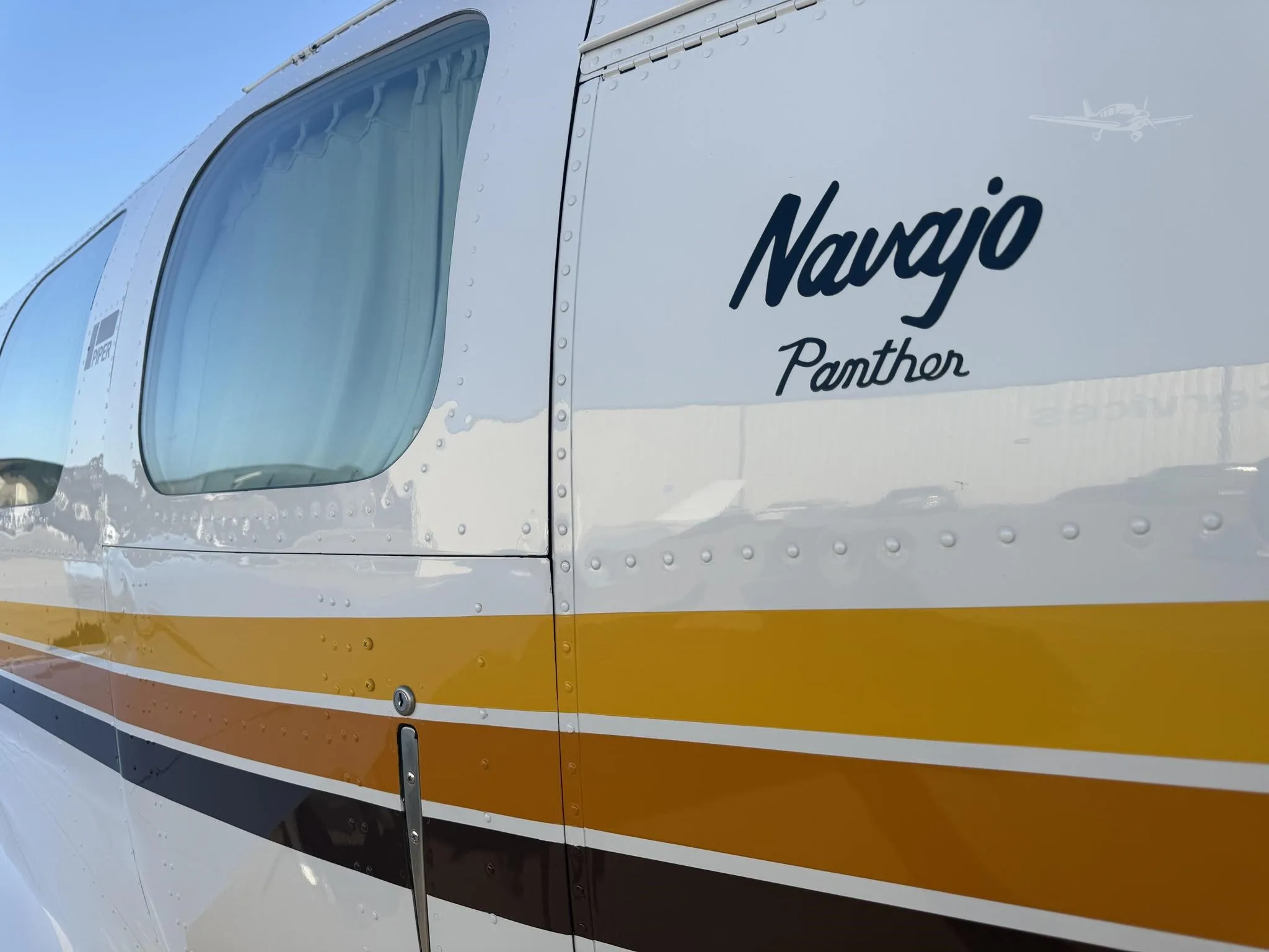 Exterior view of a 1981 PIPER NAVAJO, N4506N.