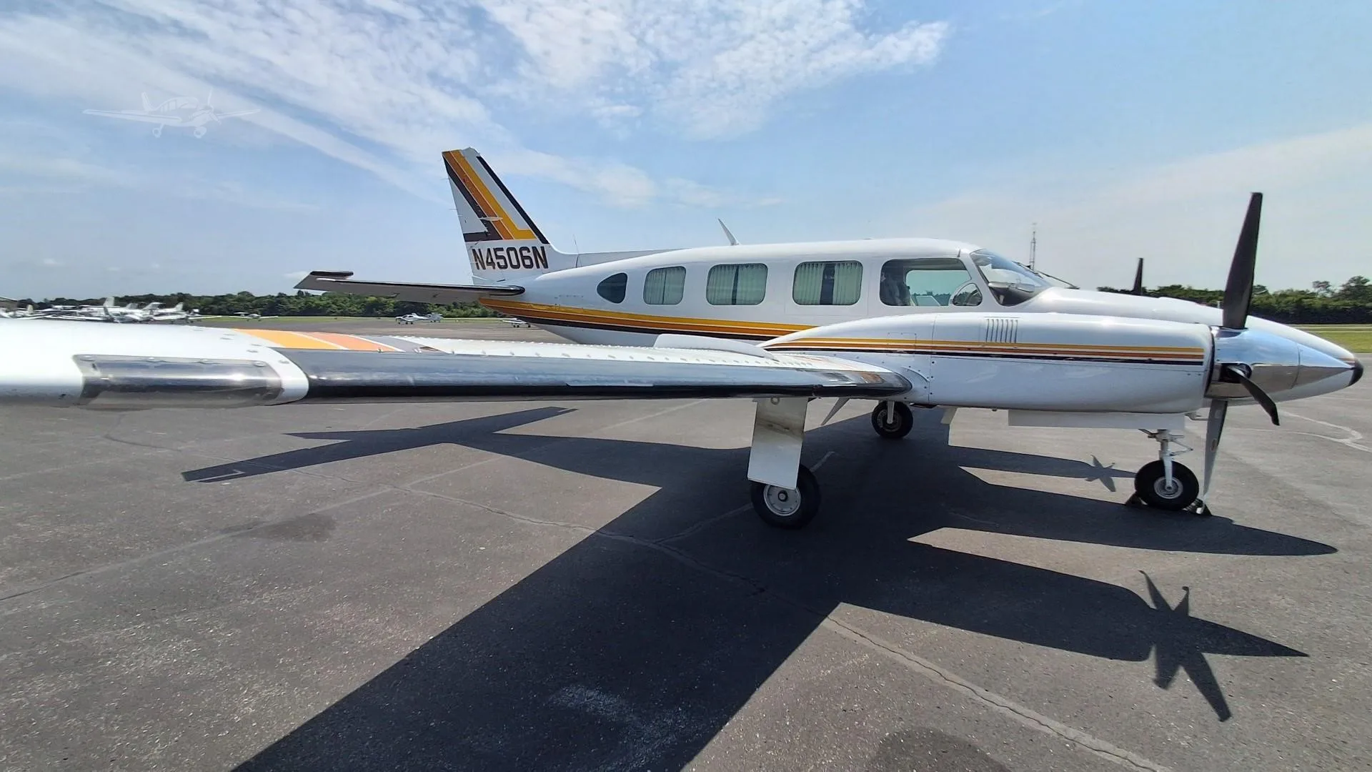 Exterior view of a 1981 PIPER NAVAJO, N4506N.