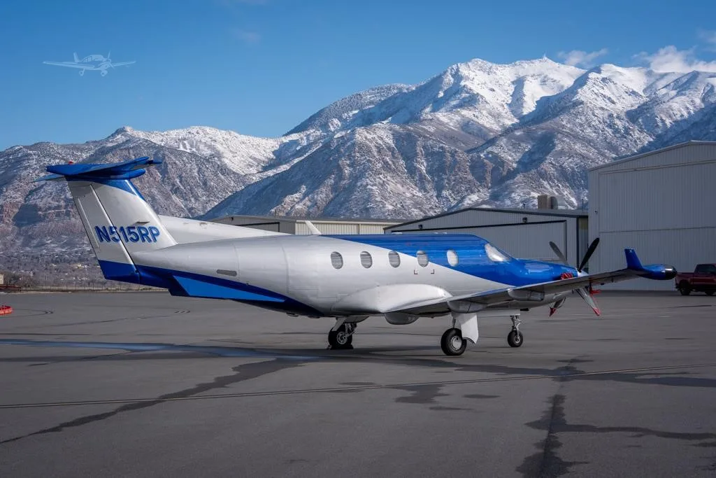 Exterior view of a 2000 PILATUS PC-12/45, N515RP.