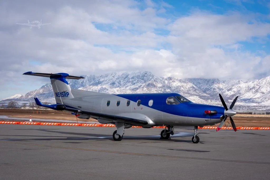 Exterior view of a 2000 PILATUS PC-12/45, N515RP.