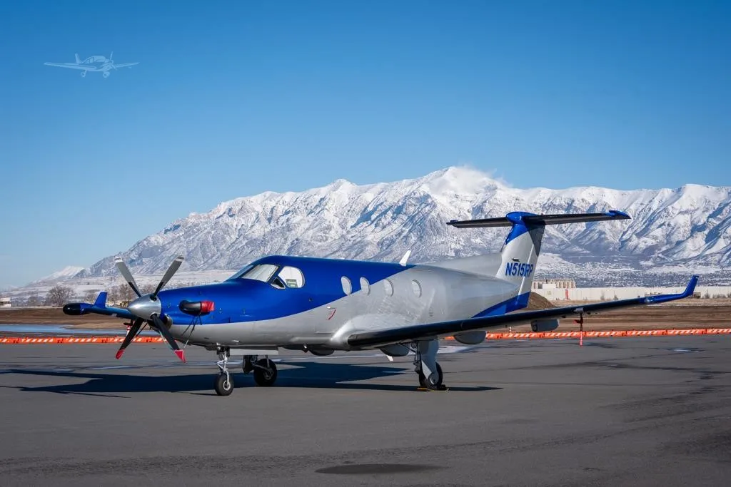Exterior view of a 2000 PILATUS PC-12/45, N515RP.