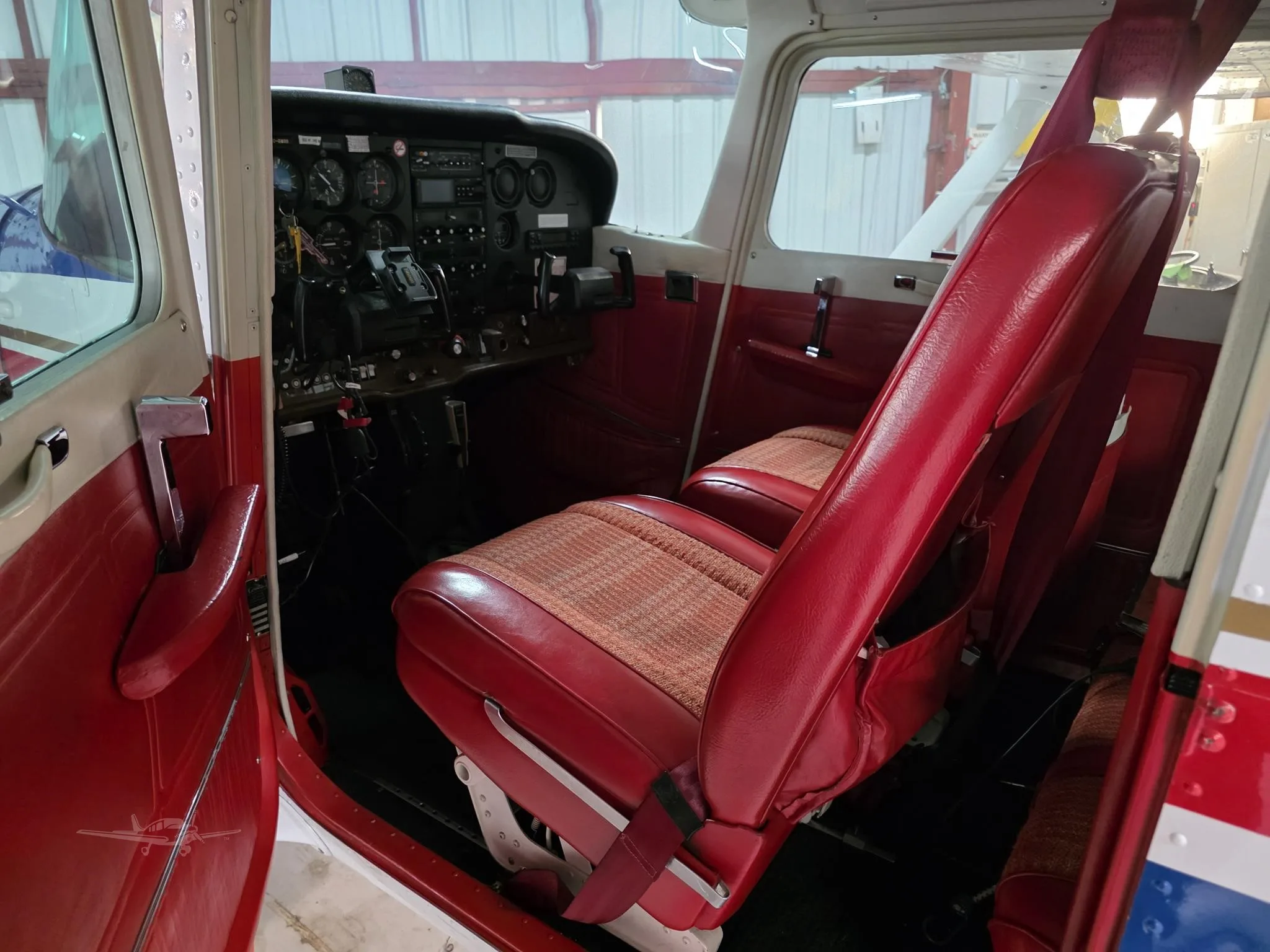 Cabin interior of a 1980 CESSNA 172N SKYHAWK.